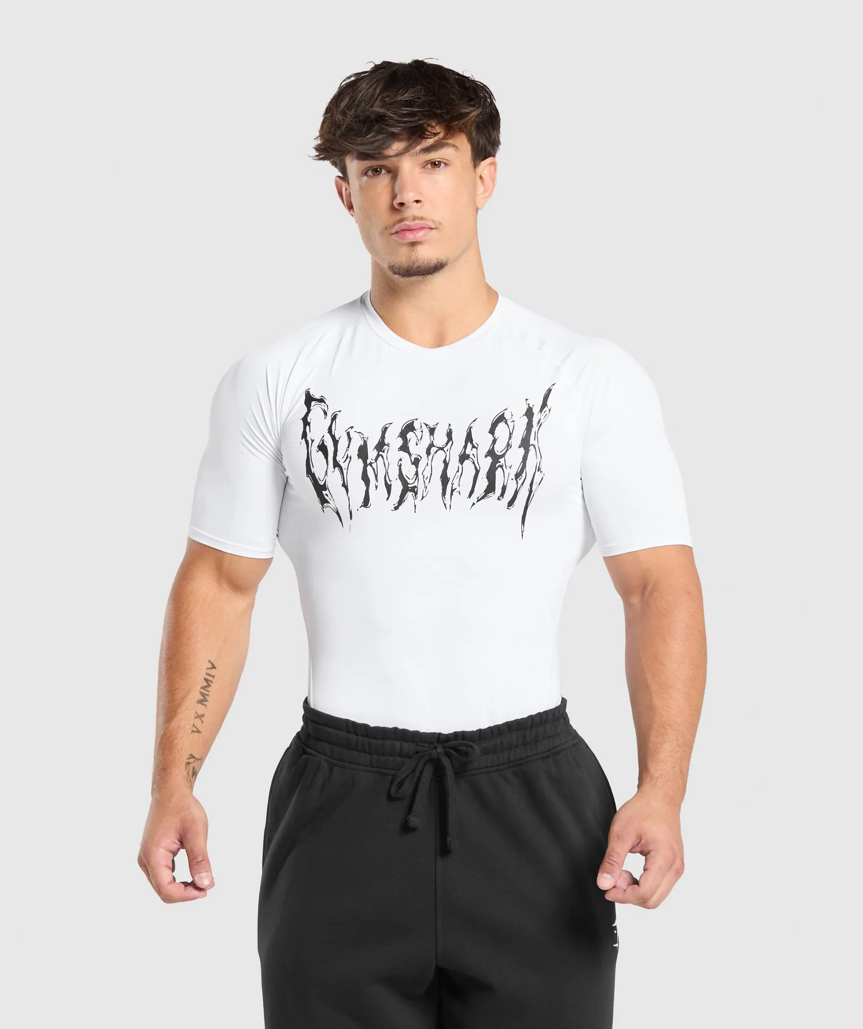 Gymshark Graphic Baselayer T-Shirt - White sold by Gymshark product image thumbnail 2
