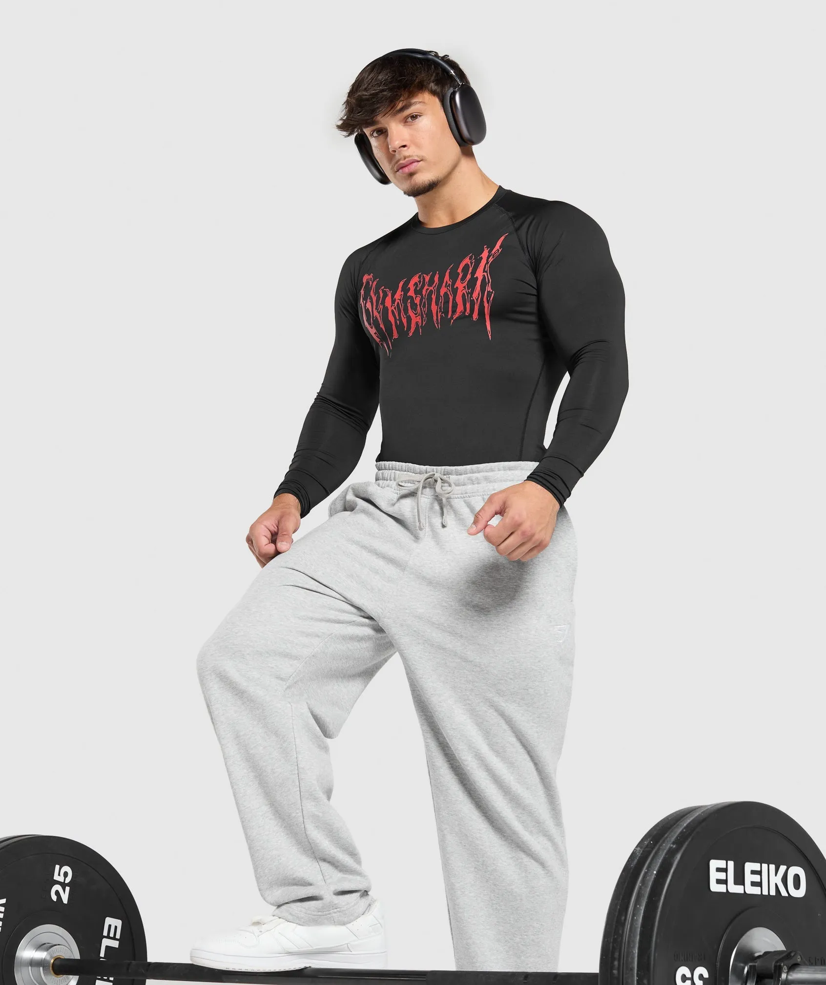 Gymshark Graphic Baselayer Long Sleeve T-Shirt - Black sold by Gymshark product image thumbnail 4