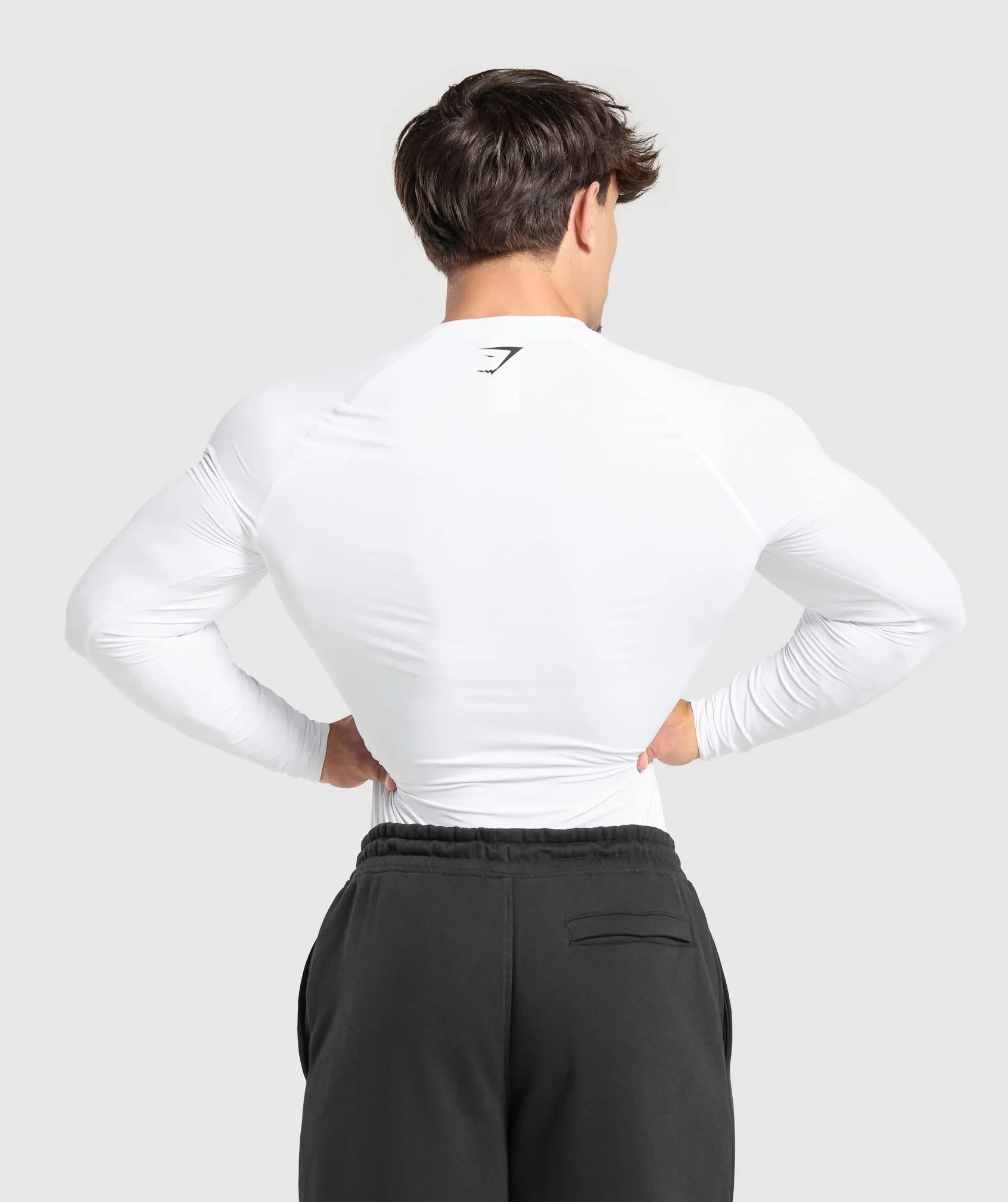 Gymshark Graphic Baselayer Long Sleeve T-Shirt - White sold by Gymshark product image thumbnail 2