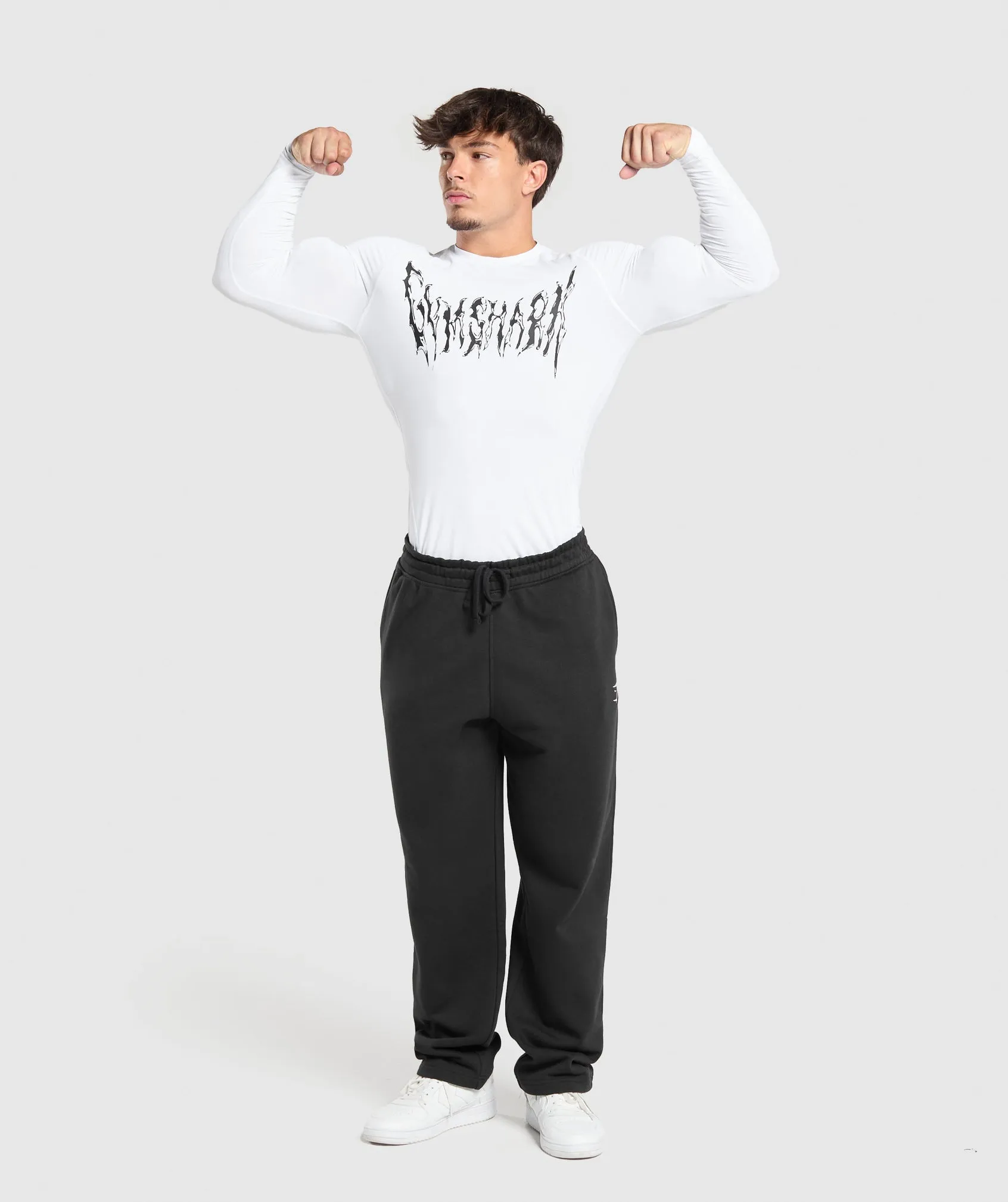 Gymshark Graphic Baselayer Long Sleeve T-Shirt - White sold by Gymshark product image thumbnail 4