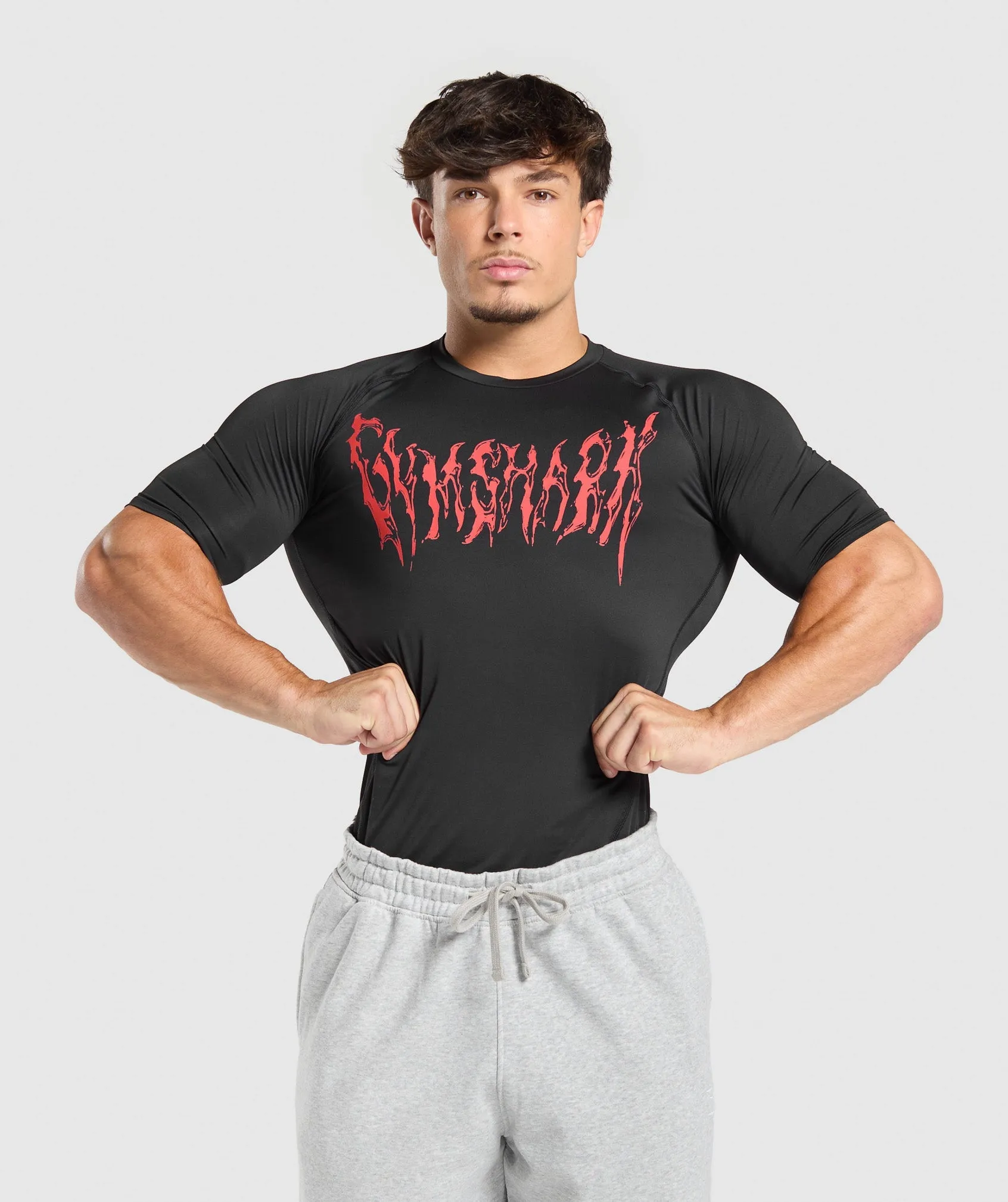 Gymshark Graphic Baselayer T-Shirt - Black sold by Gymshark