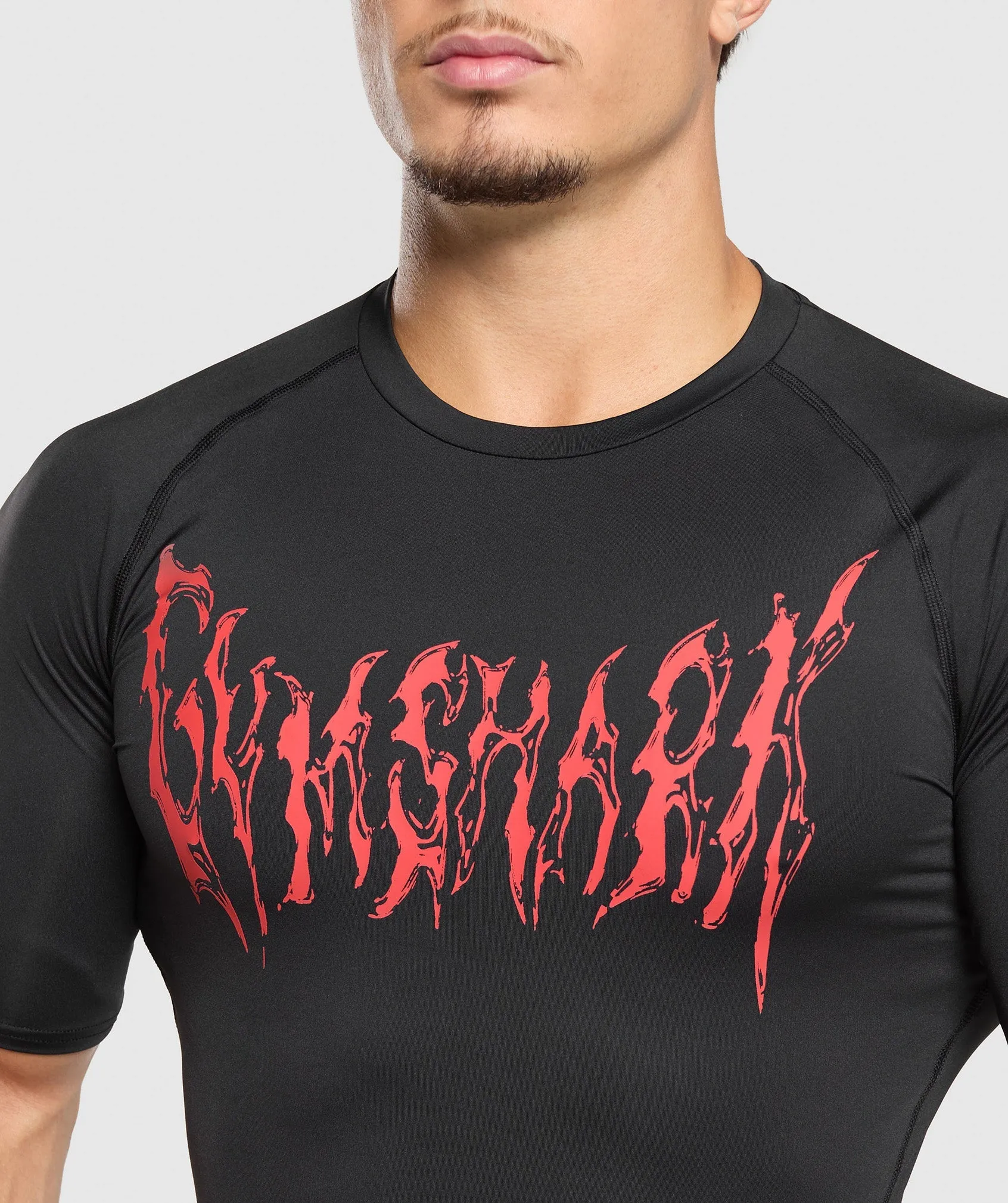 Gymshark Graphic Baselayer T-Shirt - Black sold by Gymshark product image thumbnail 5