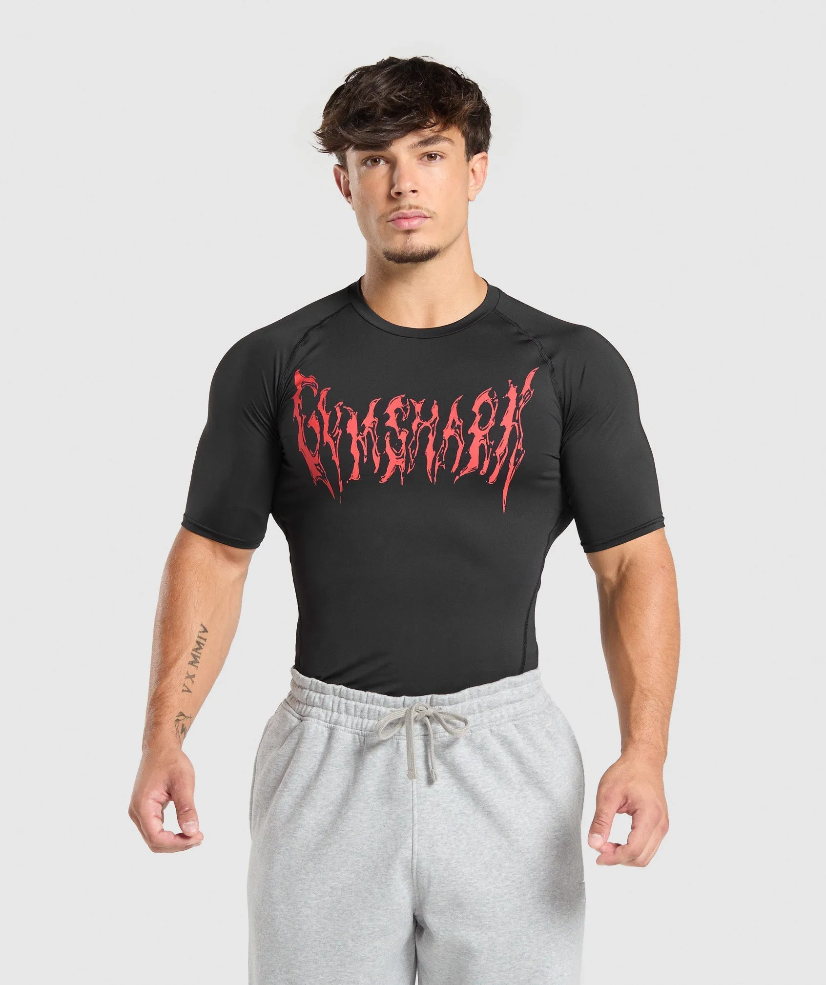 Gymshark Graphic Baselayer T-Shirt - Black sold by Gymshark product image thumbnail 2