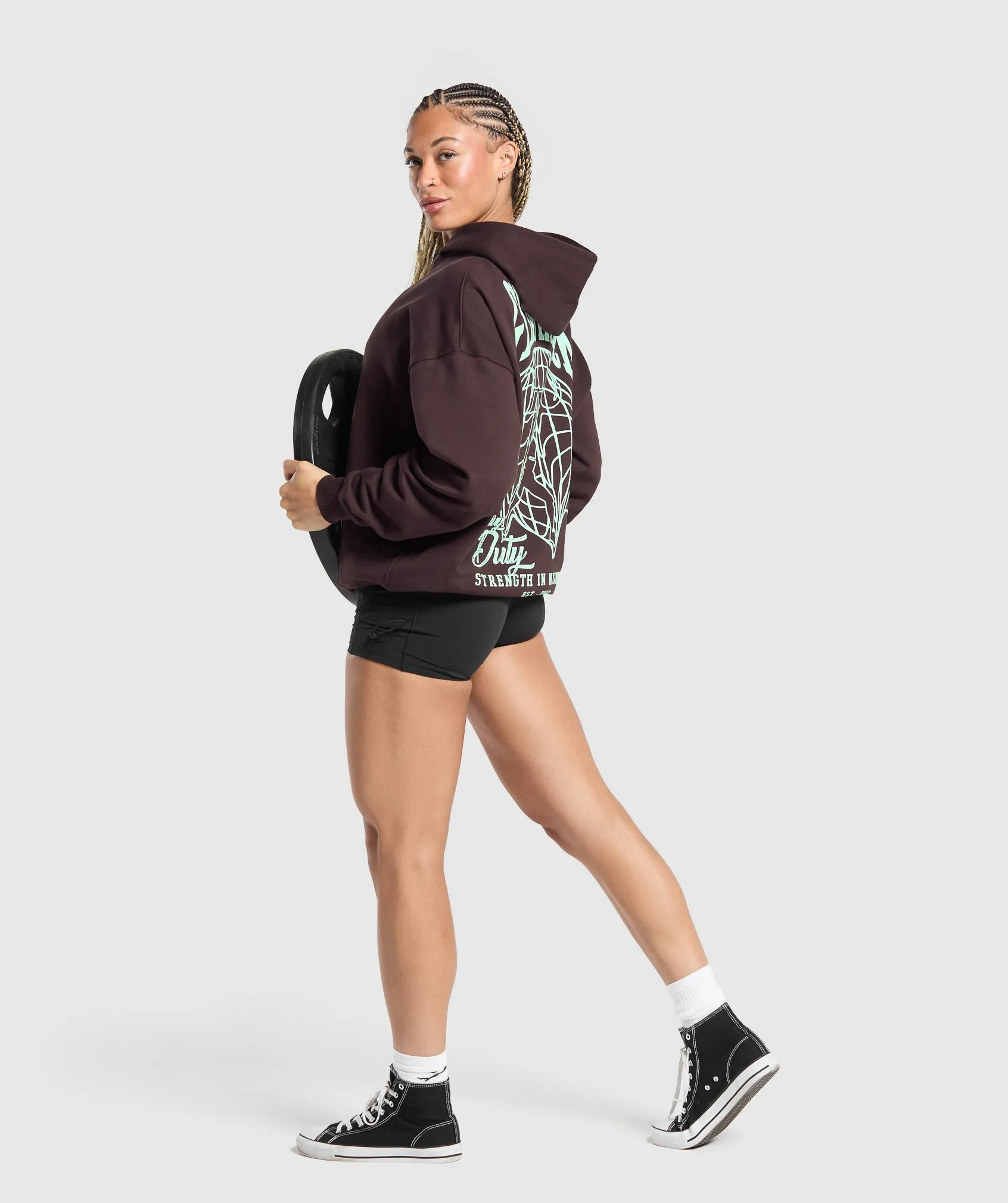Gymshark Strength In Numbers Hoodie - Heritage Brown sold by Gymshark product image thumbnail 4