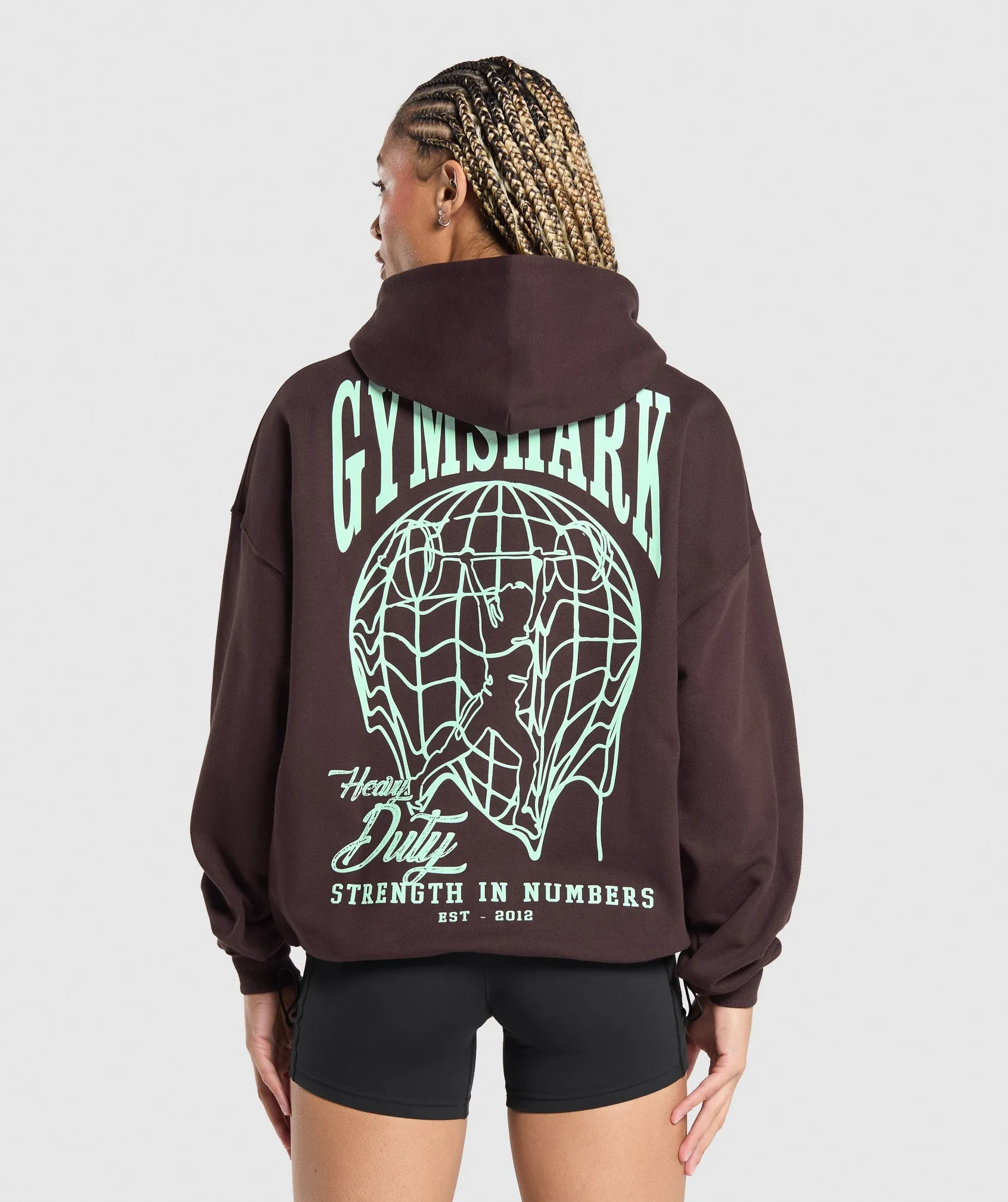 Gymshark Strength In Numbers Hoodie - Heritage Brown sold by Gymshark