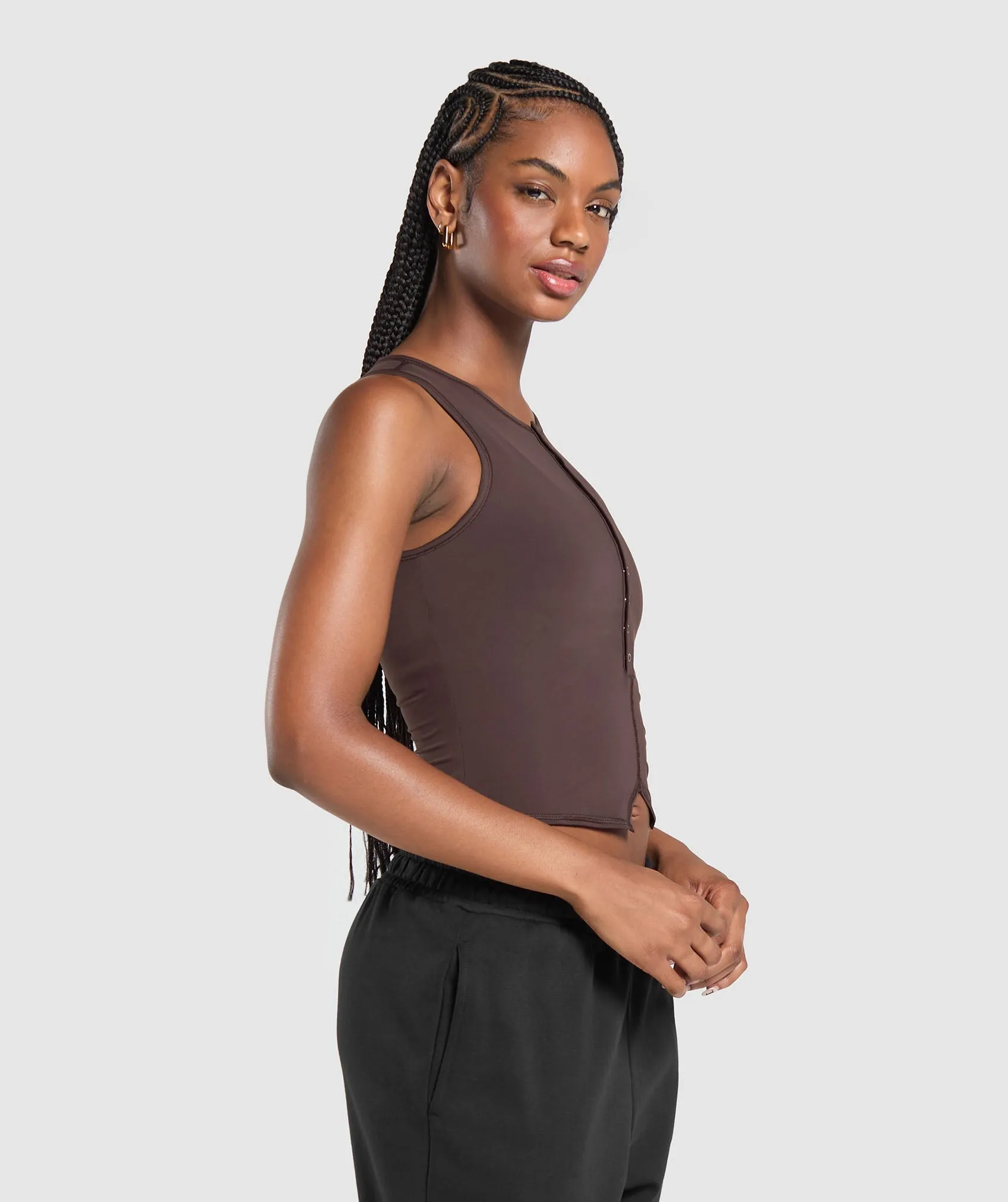 Gymshark Rest Day Shelf Tank - Heritage Brown sold by Gymshark product image thumbnail 3
