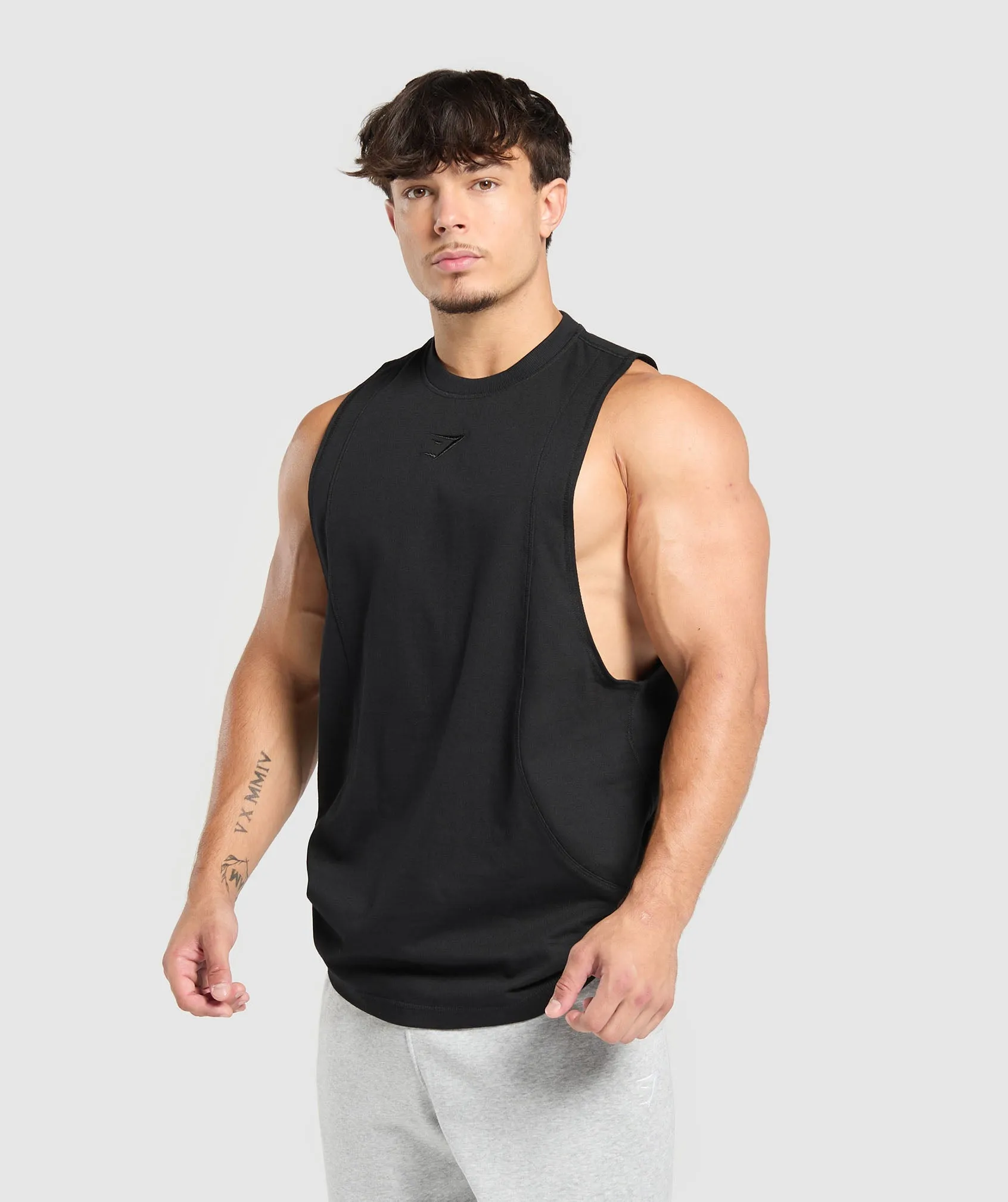 Gymshark Premium Lifting Drop Arm Tank - Black sold by Gymshark product image thumbnail 3