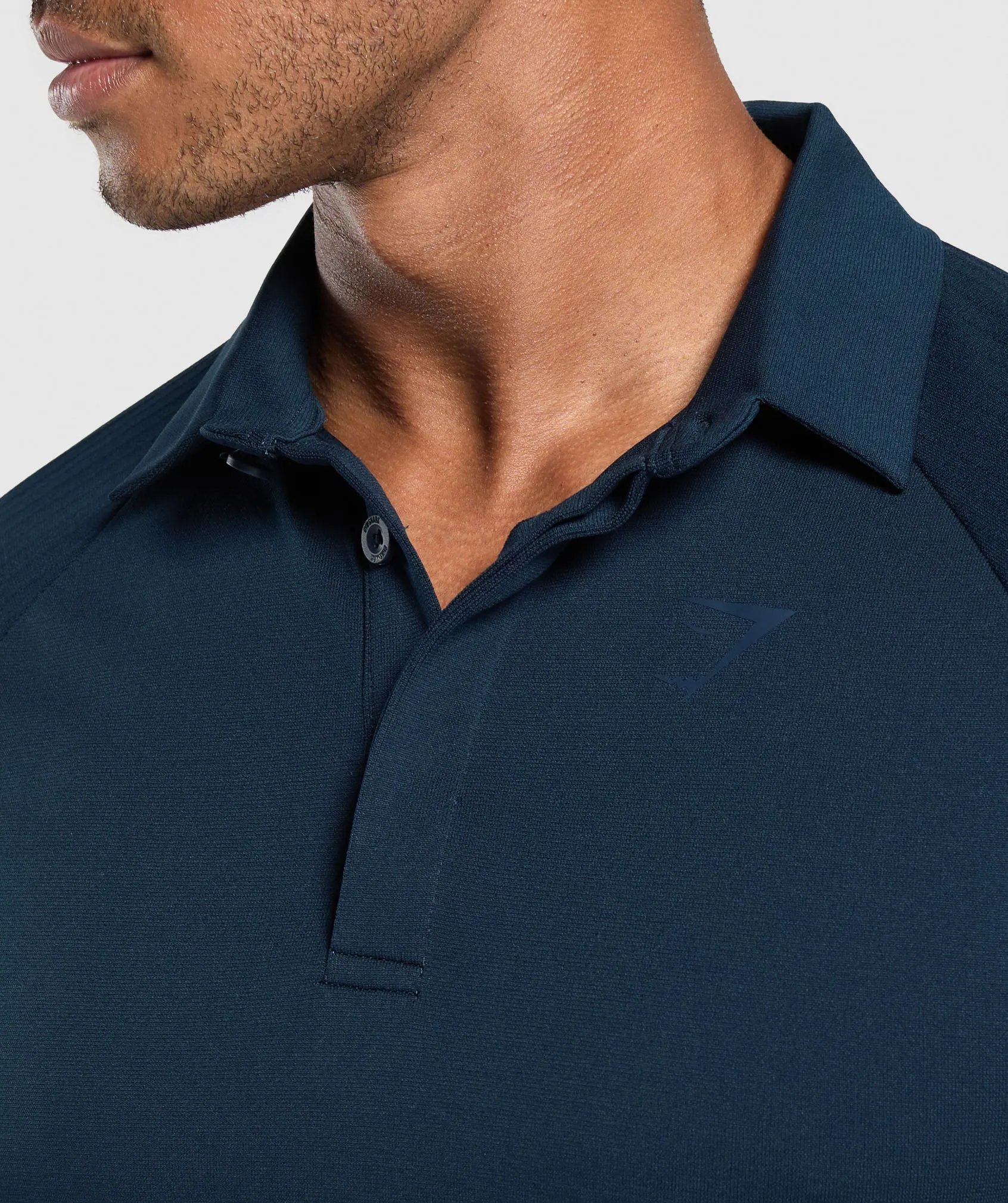 Gymshark Seamless Polo Shirt - Navy sold by Gymshark product image thumbnail 5