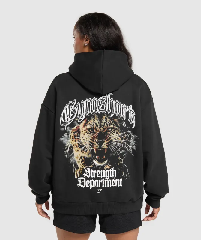 Gymshark Strength Department Animal Hoodie - Black sold by Gymshark