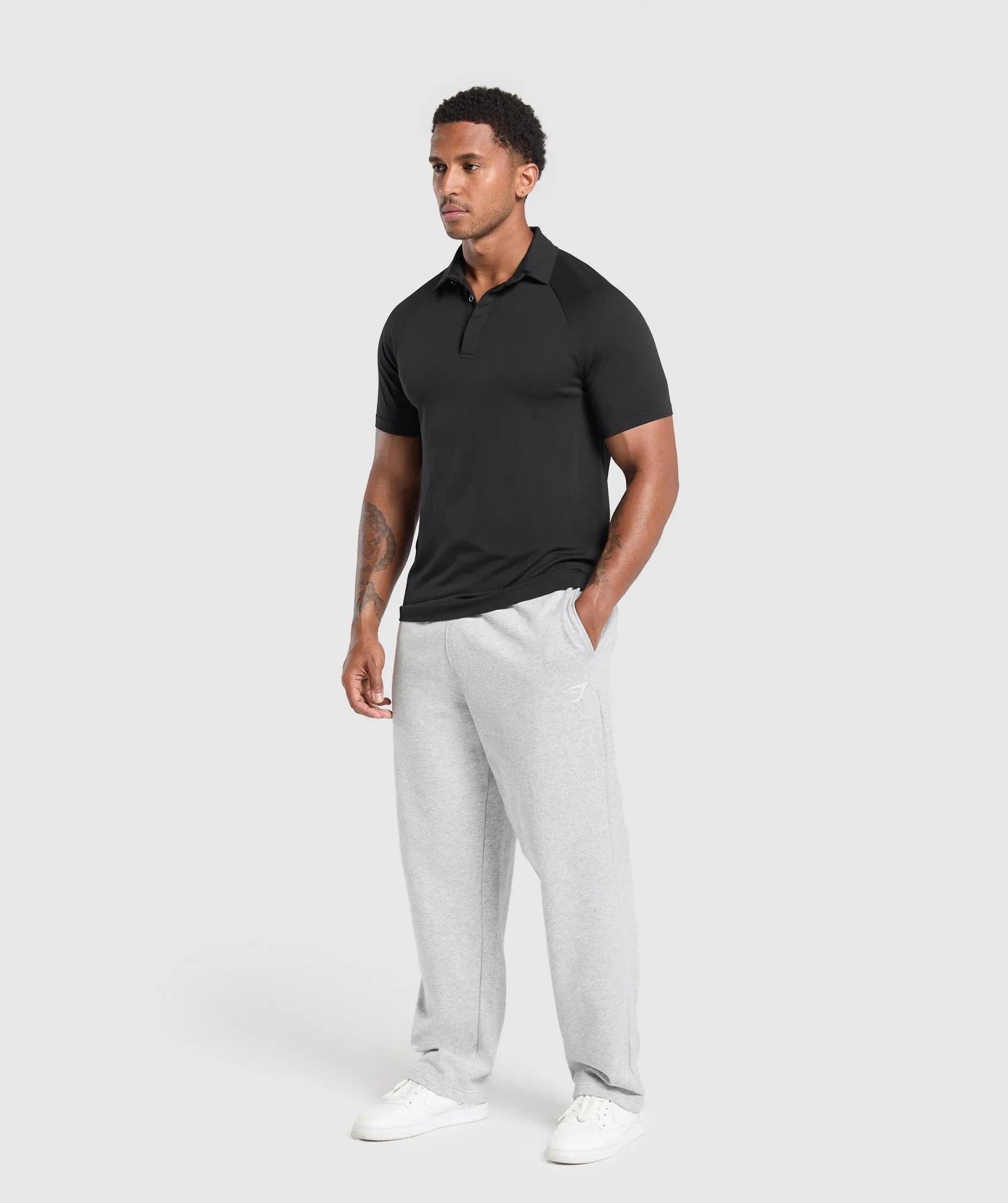 Gymshark Seamless Polo Shirt - Black sold by Gymshark product image thumbnail 4