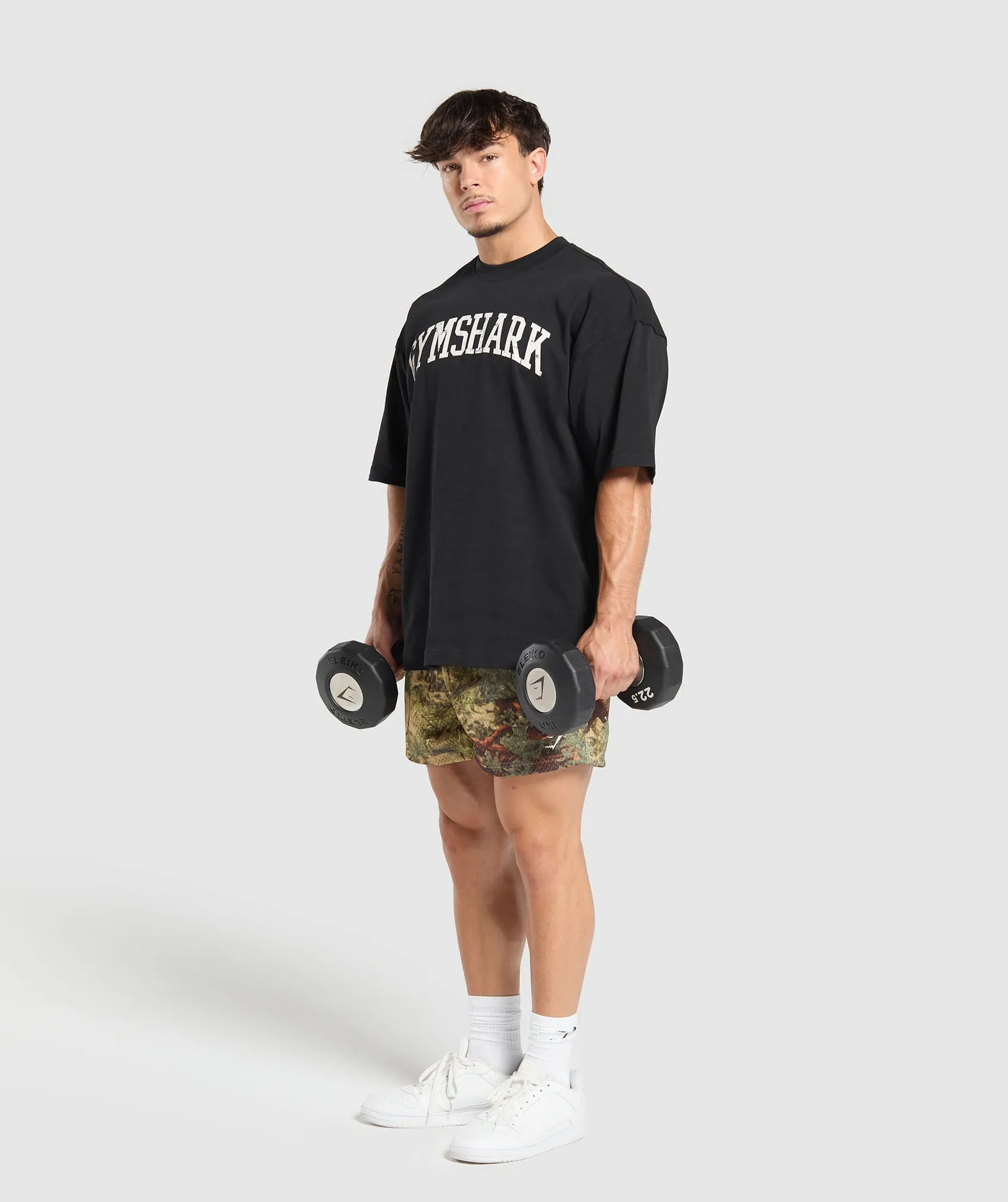 Gymshark Printed Mesh 5" Shorts - Sand Beige sold by Gymshark product image thumbnail 4