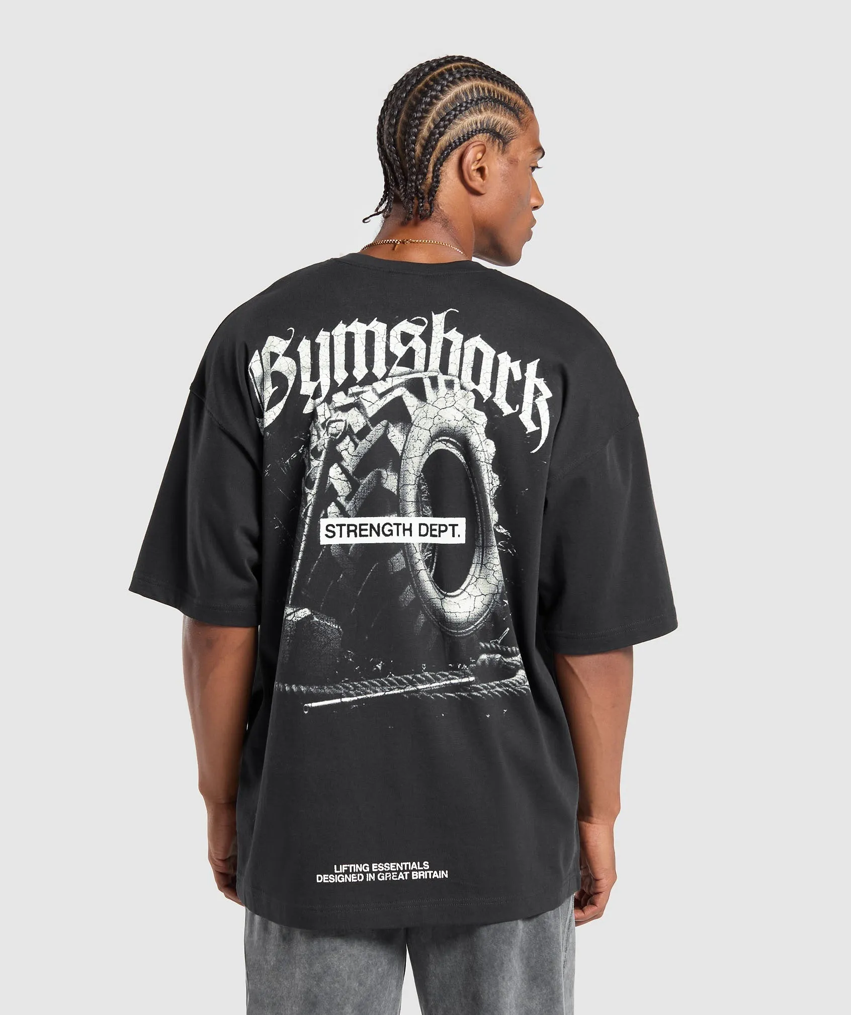 Gymshark Tyre Graphic T-Shirt - Black sold by Gymshark