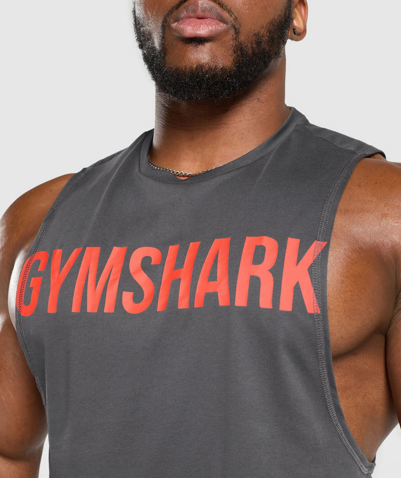 Gymshark Impact Drop Arm Tank - Onyx Grey sold by Gymshark product image thumbnail 5