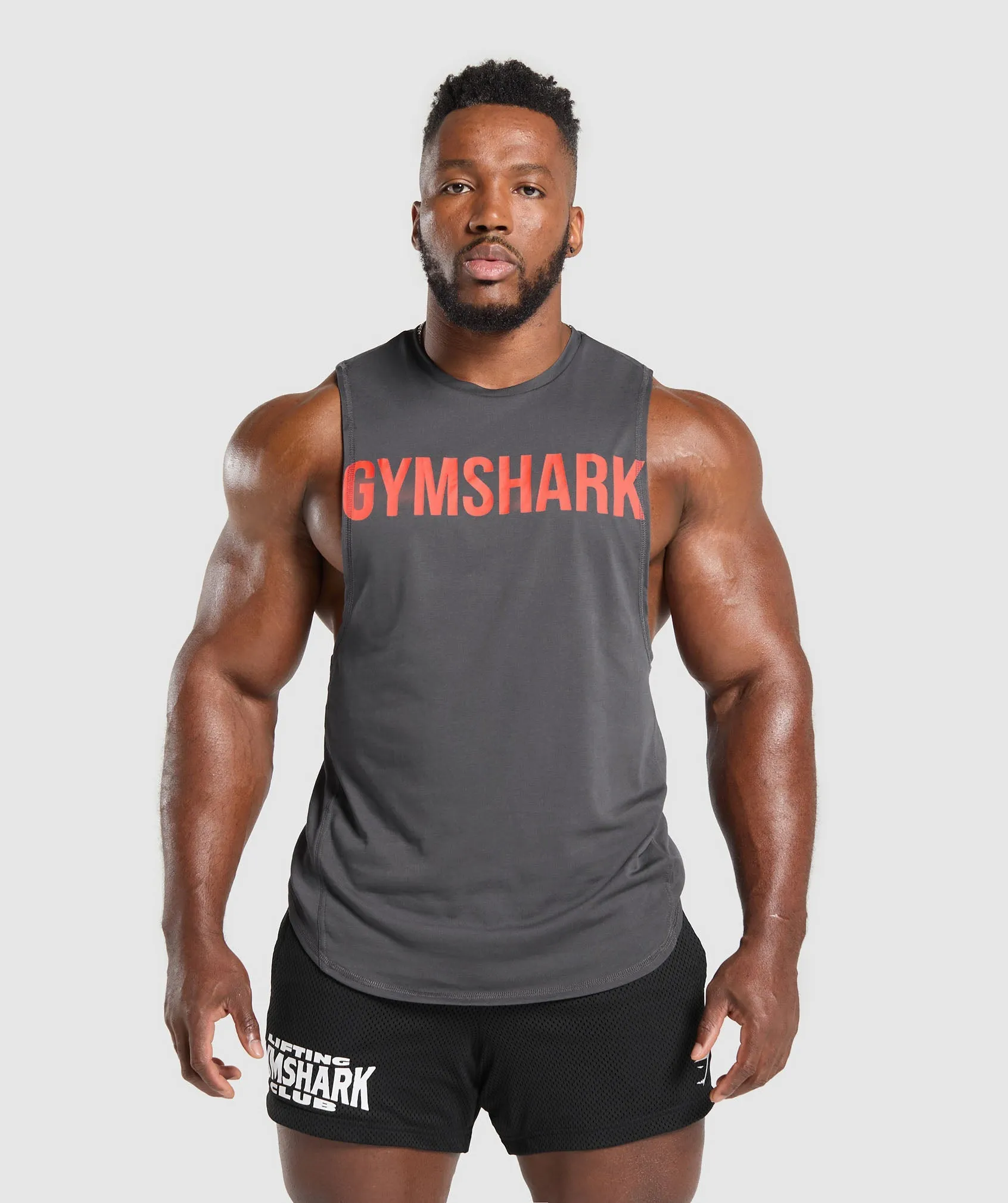 Gymshark Impact Drop Arm Tank - Onyx Grey sold by Gymshark