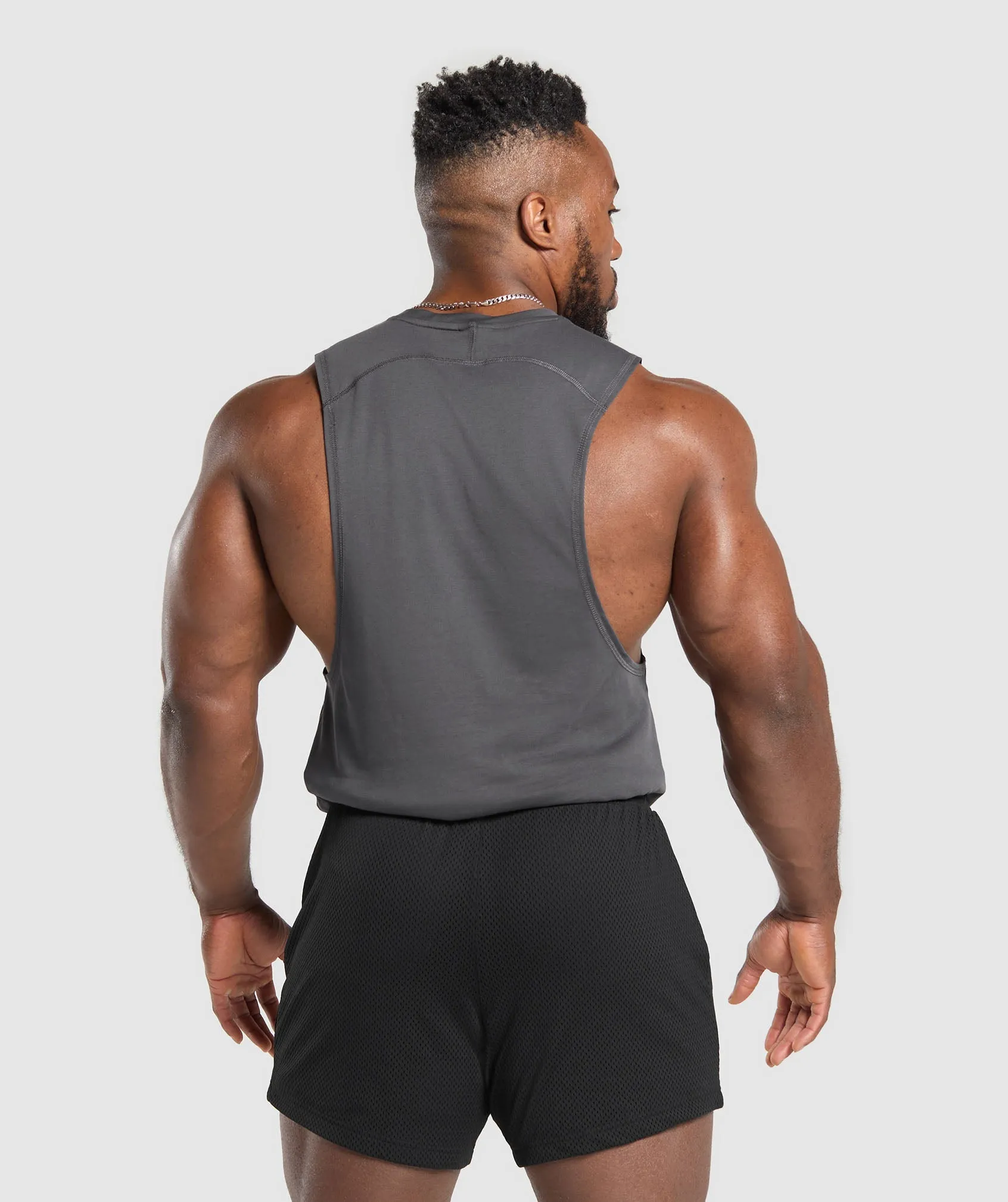 Gymshark Impact Drop Arm Tank - Onyx Grey sold by Gymshark product image thumbnail 2