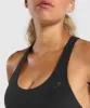 Gymshark Ruched Side Shelf Tank - Black sold by Gymshark
