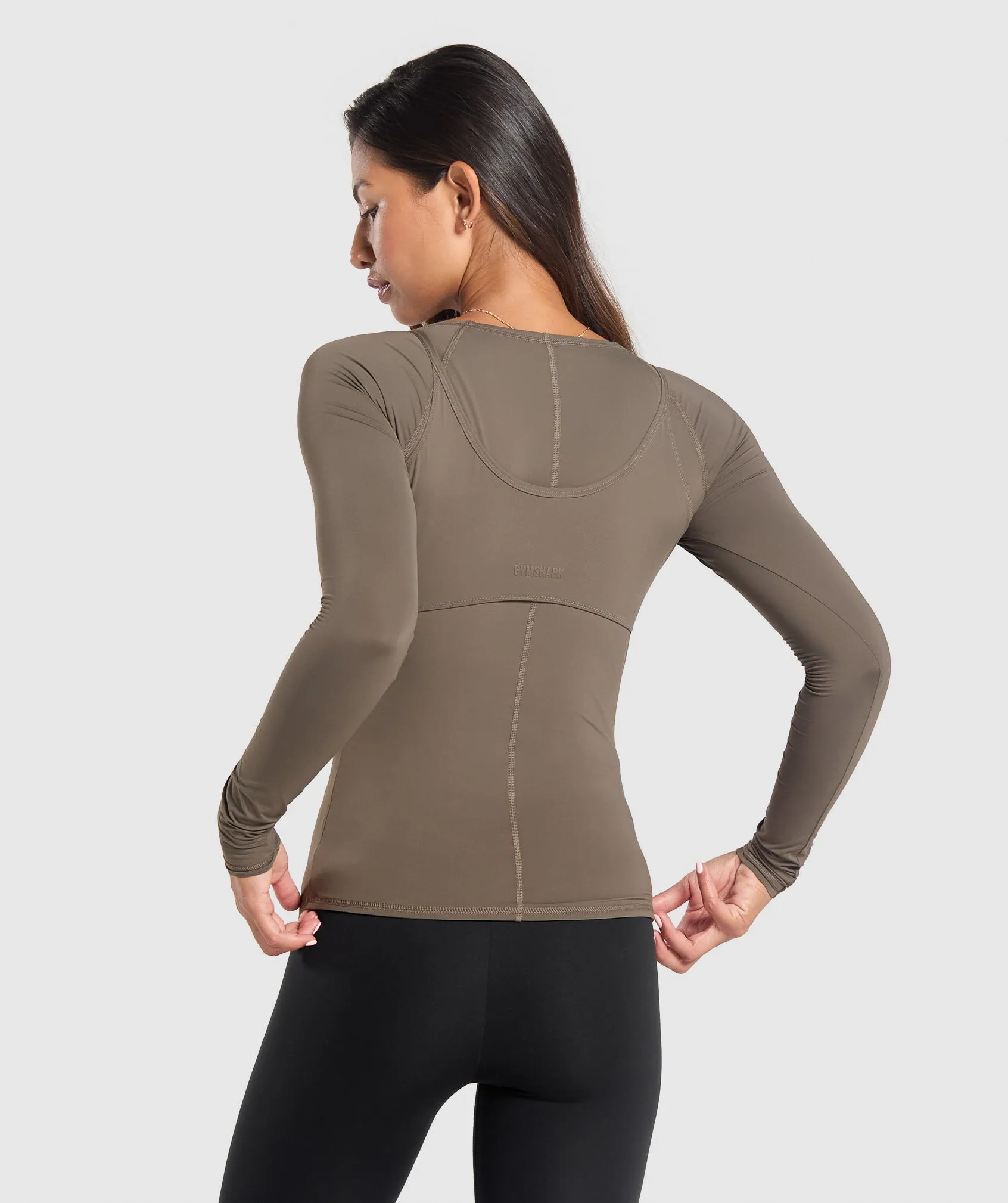 Gymshark Rest Day Buttery Soft Long Sleeve Top - Camo Brown sold by Gymshark product image thumbnail 2