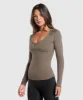 Gymshark Rest Day Buttery Soft Long Sleeve Top - Camo Brown sold by Gymshark