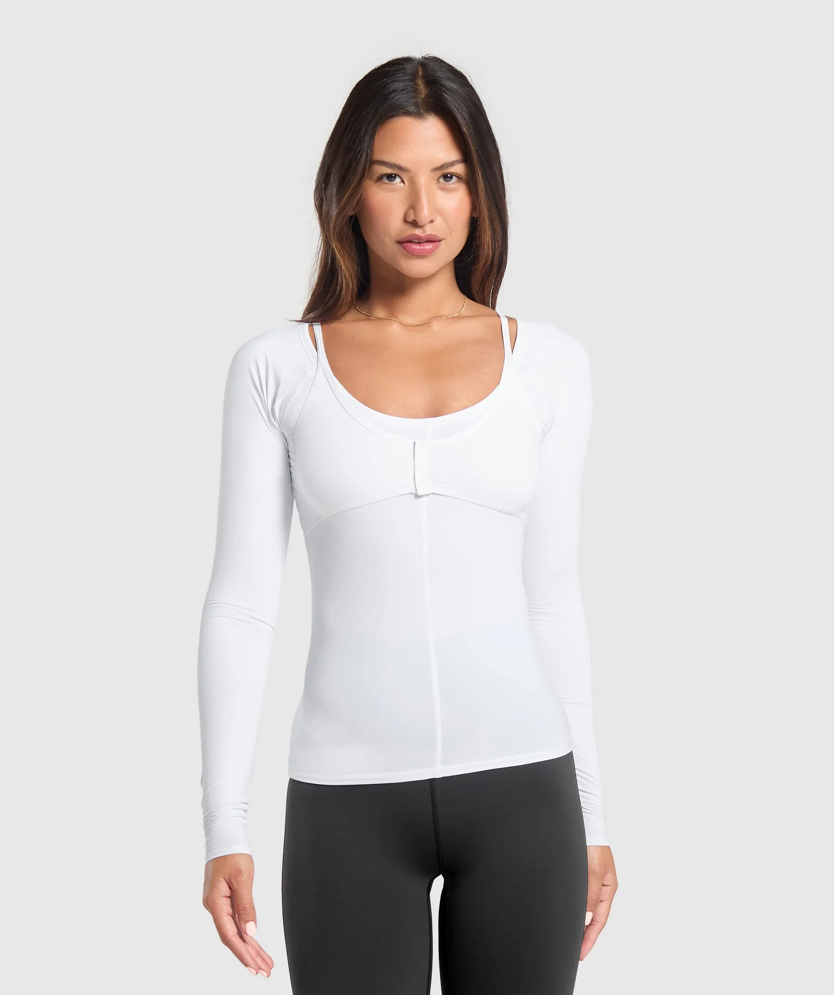 Gymshark Rest Day Buttery Soft Long Sleeve Top - White sold by Gymshark
