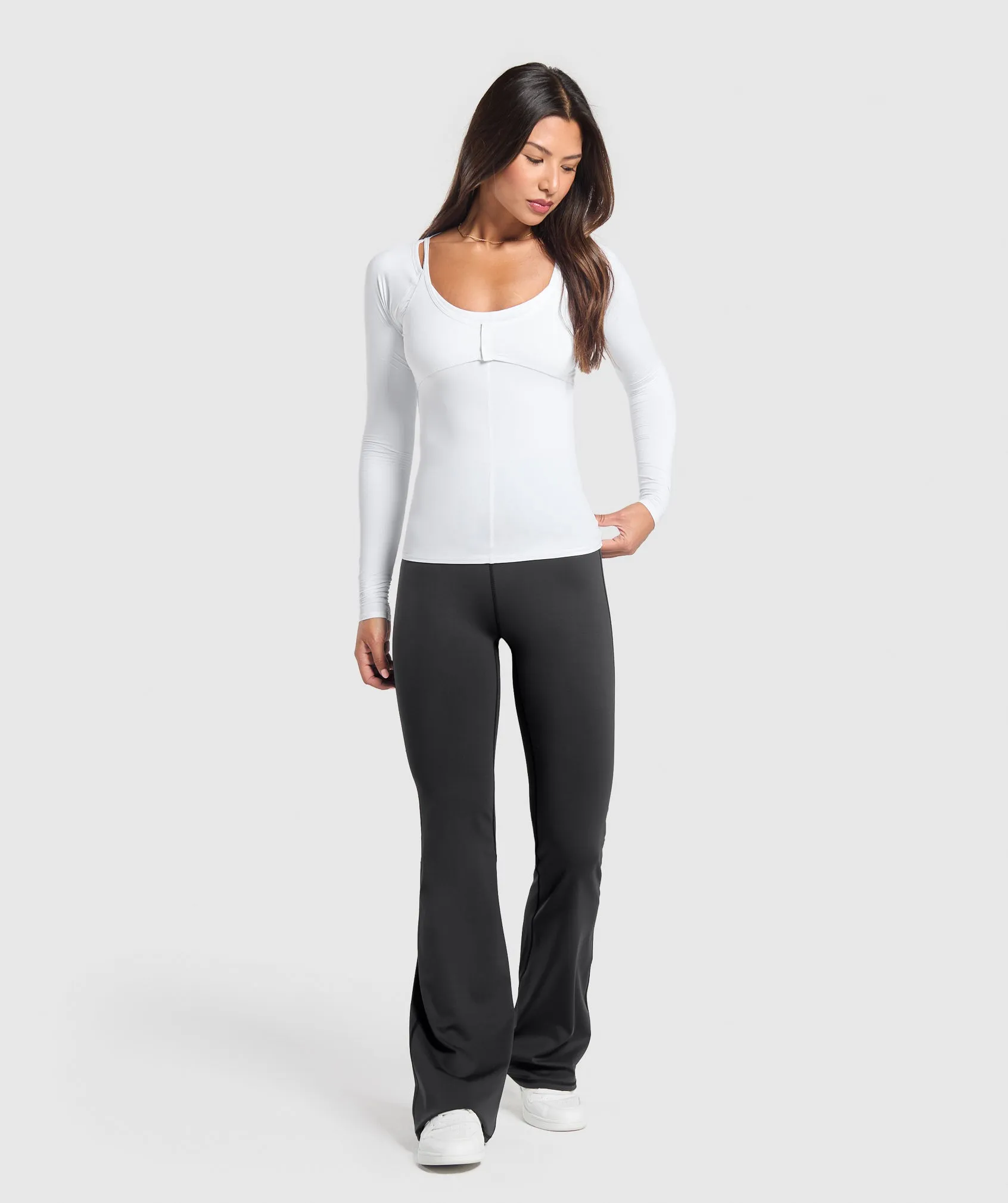 Gymshark Rest Day Buttery Soft Long Sleeve Top - White sold by Gymshark product image thumbnail 4