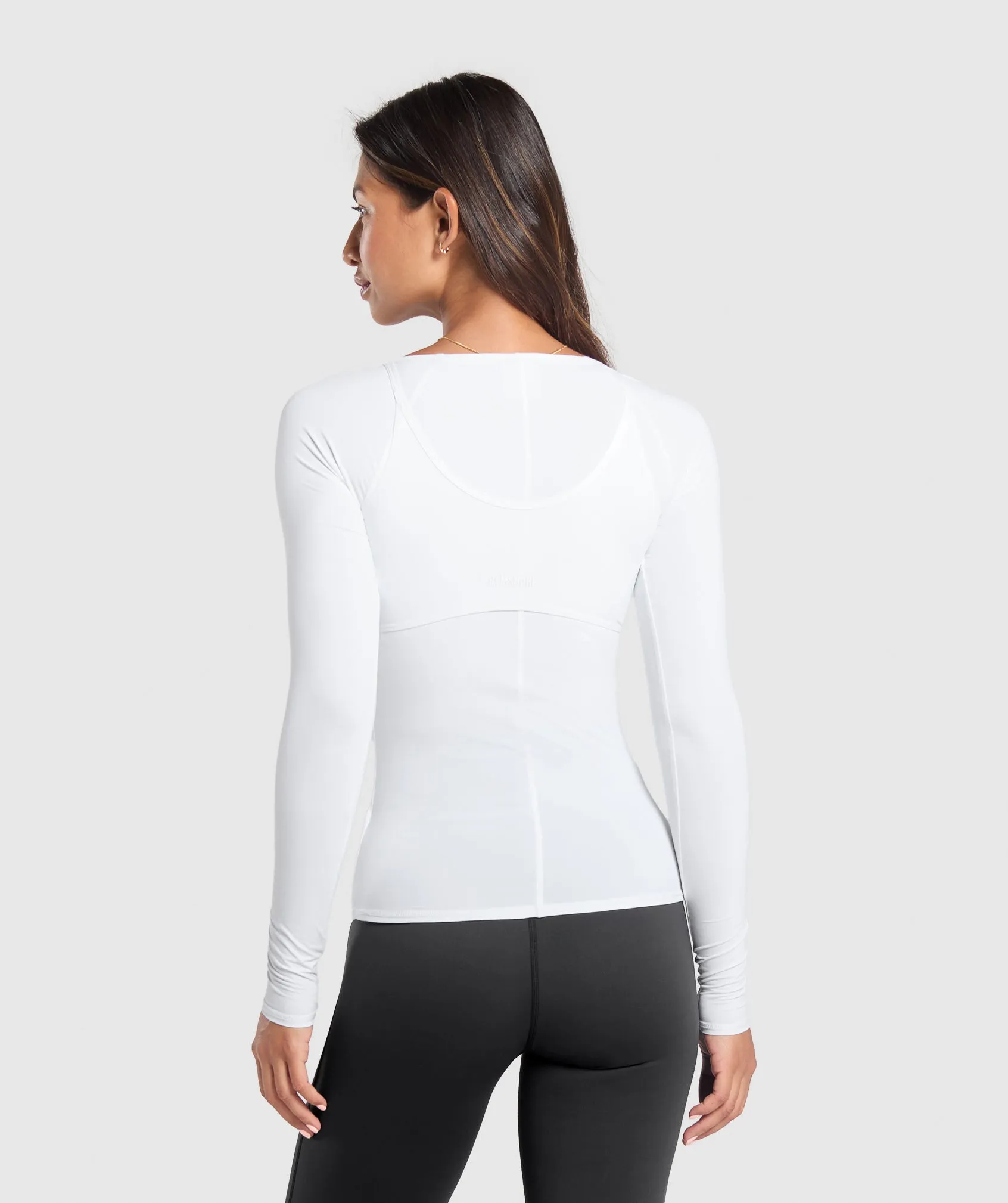 Gymshark Rest Day Buttery Soft Long Sleeve Top - White sold by Gymshark product image thumbnail 2