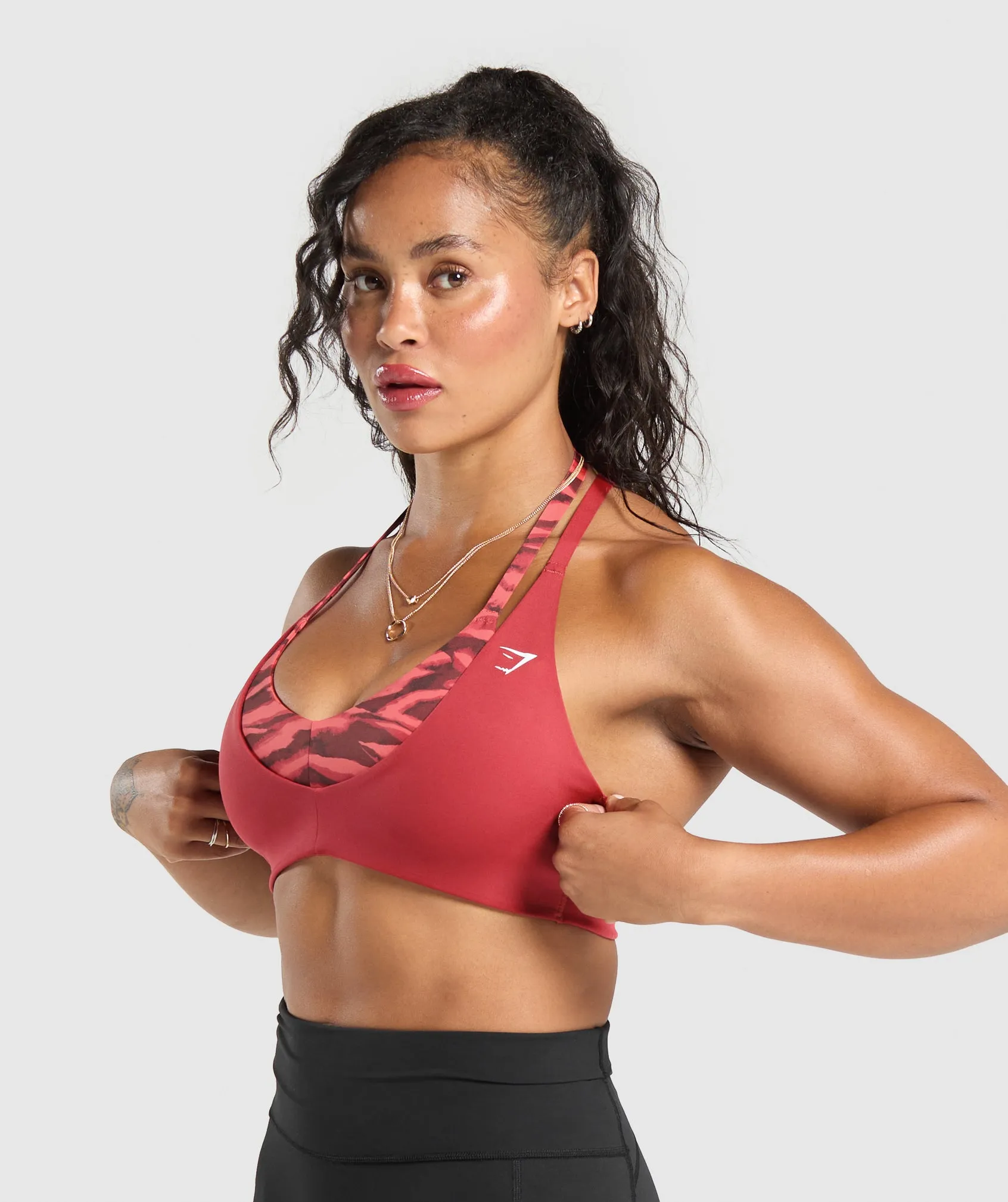 Gymshark Power x T Back Sports Bra - Varsity Pink sold by Gymshark product image thumbnail 3