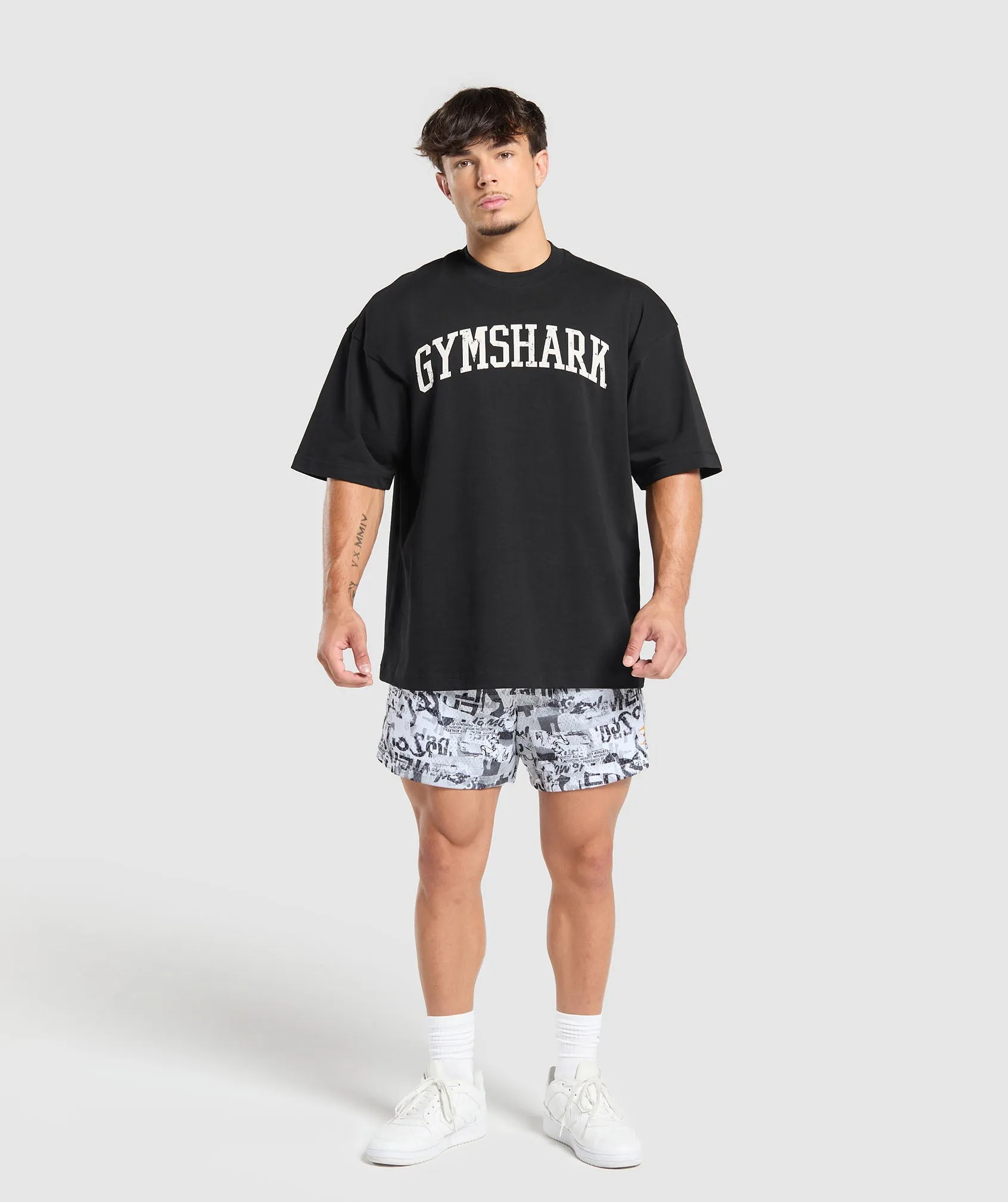 Gymshark Printed Mesh 5" Shorts - White sold by Gymshark product image thumbnail 4