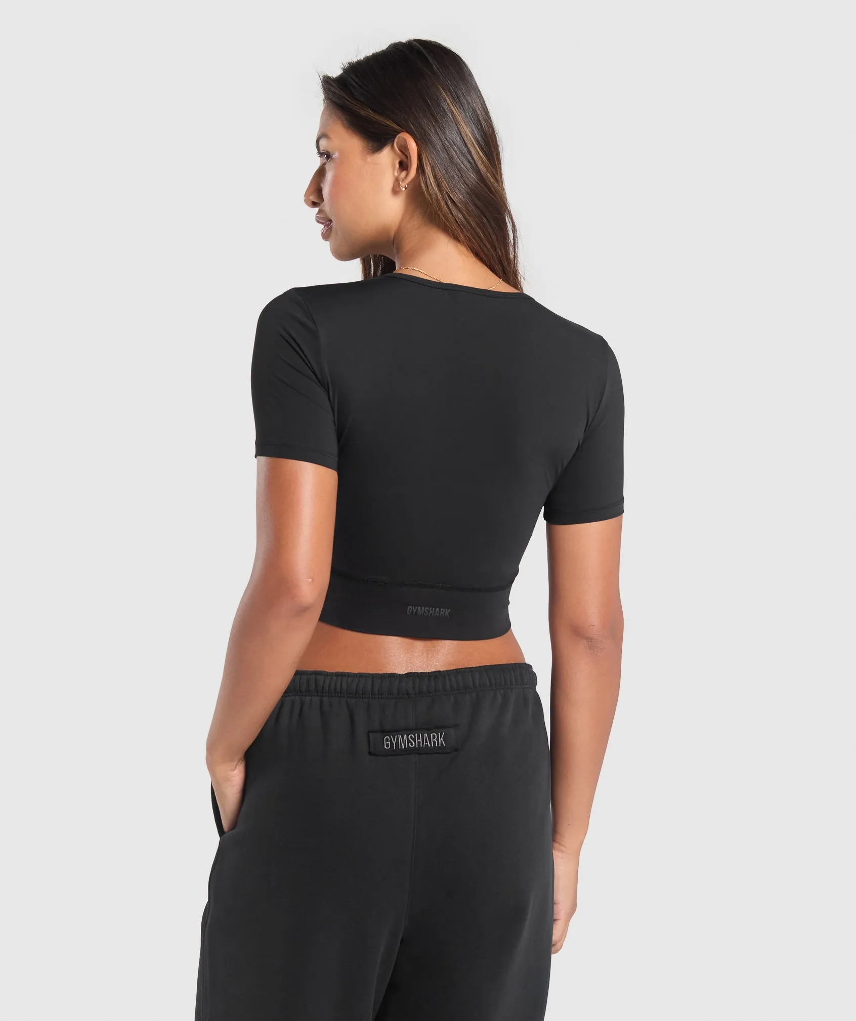 Gymshark Rest Day Buttery Soft Midi Top - Black sold by Gymshark product image thumbnail 2