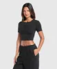 Gymshark Rest Day Buttery Soft Midi Top - Black sold by Gymshark