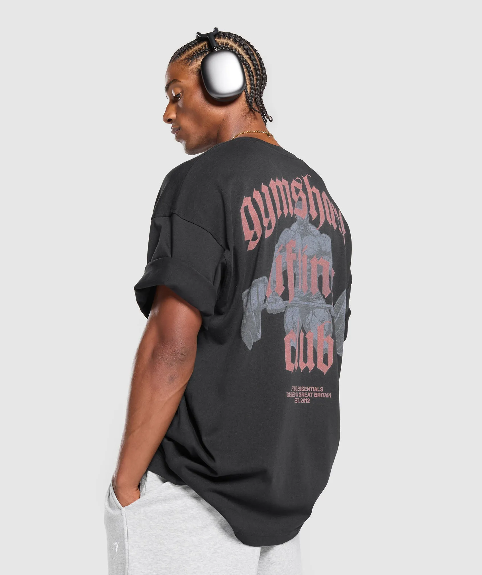 Gymshark Gymshark Lifting Club Graphic T-Shirt - Black sold by Gymshark product image thumbnail 5