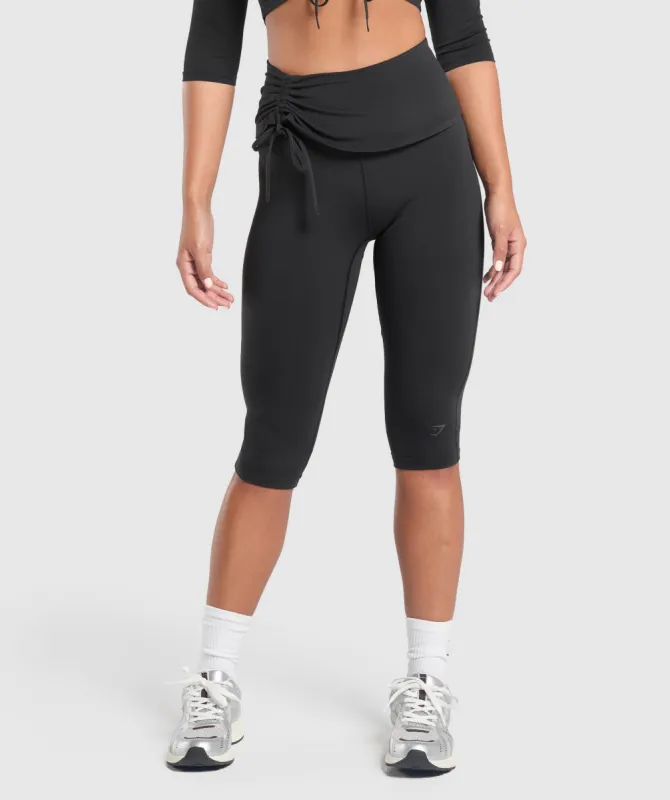 Gymshark Ruched Capri Leggings - Black sold by Gymshark
