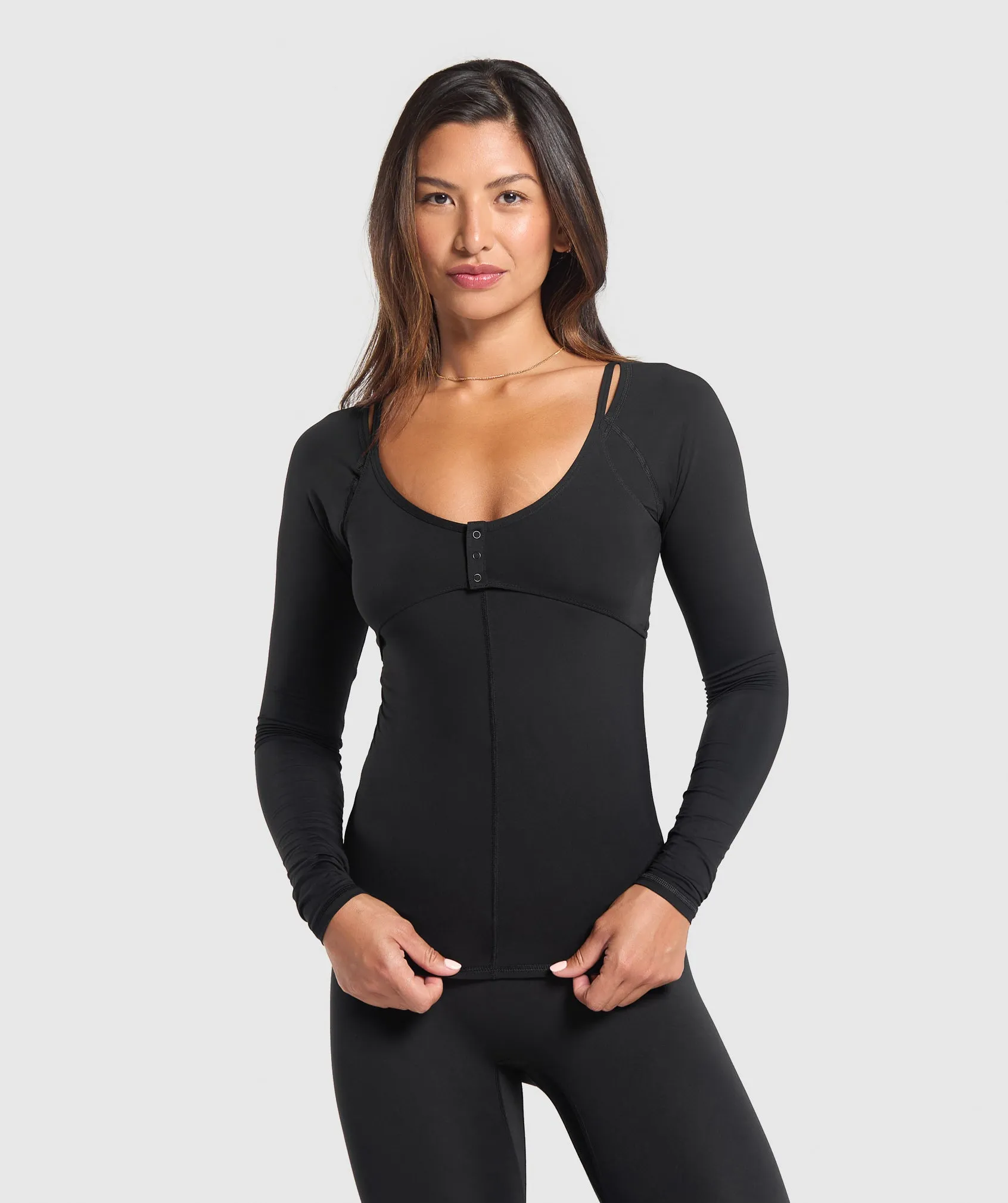 Gymshark Rest Day Buttery Soft Long Sleeve Top - Black sold by Gymshark