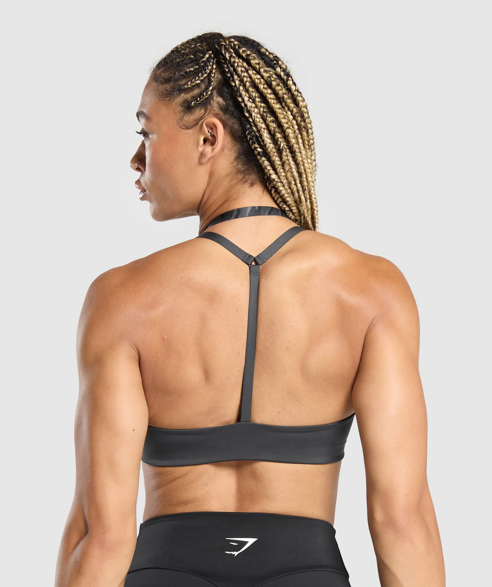 Gymshark Power x T Back Sports Bra - Asphalt Grey/Onyx Grey sold by Gymshark product image thumbnail 2