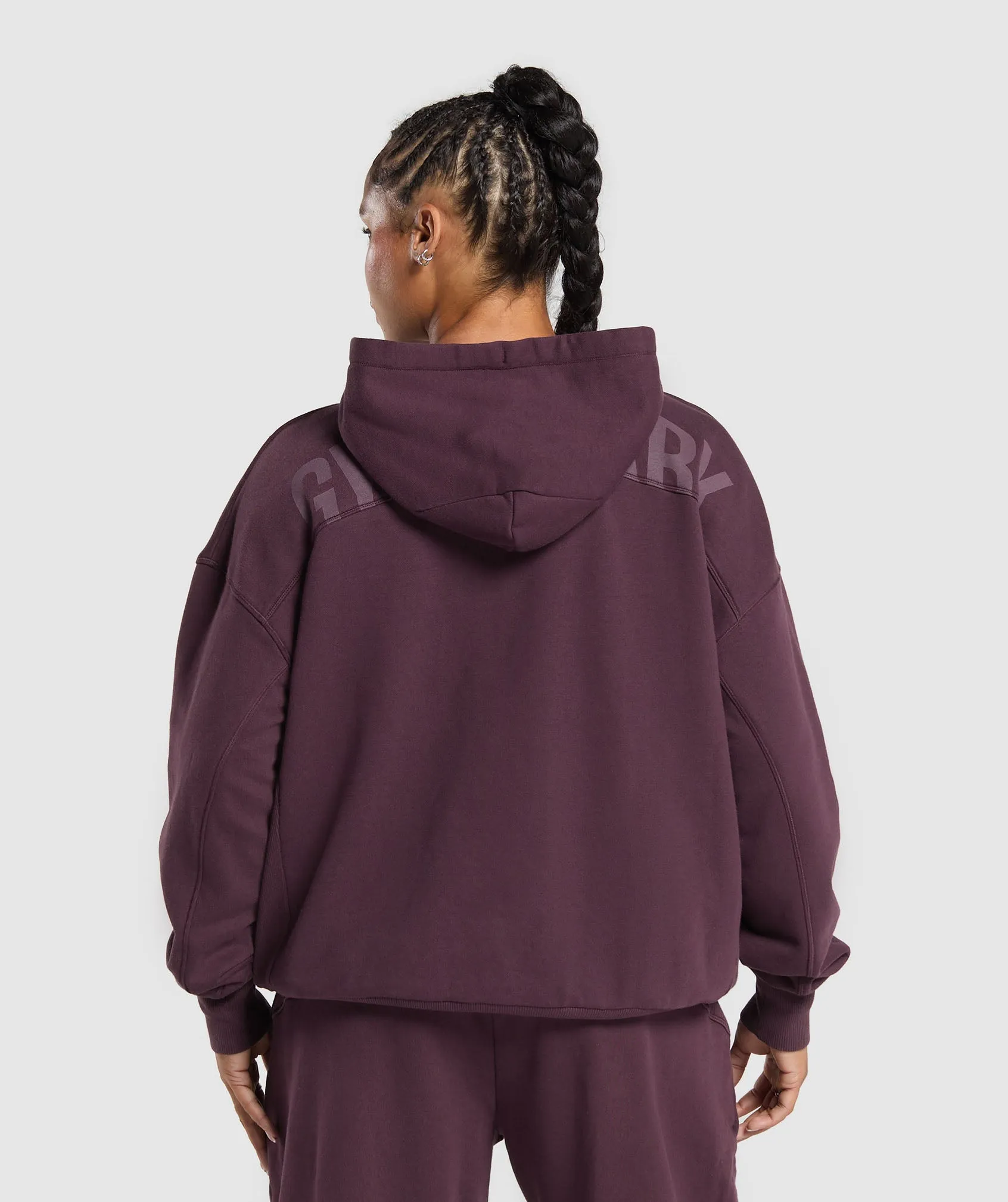 Gymshark Power Oversized Zip Hoodie - Depth Purple/Acid Wash sold by Gymshark product image thumbnail 2