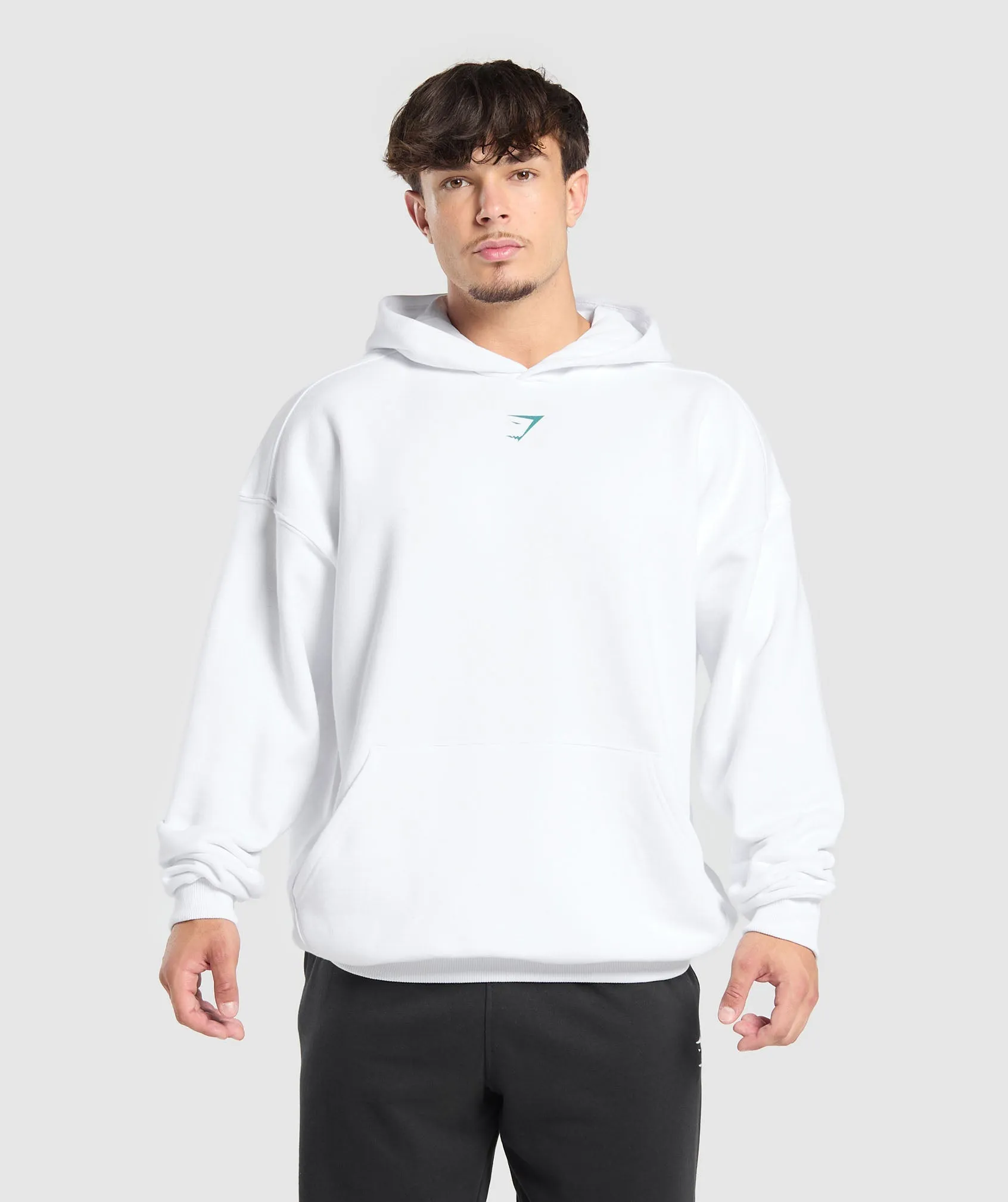 Gymshark Lifting Club Hoodie - White/Artificial Teal sold by Gymshark product image thumbnail 2
