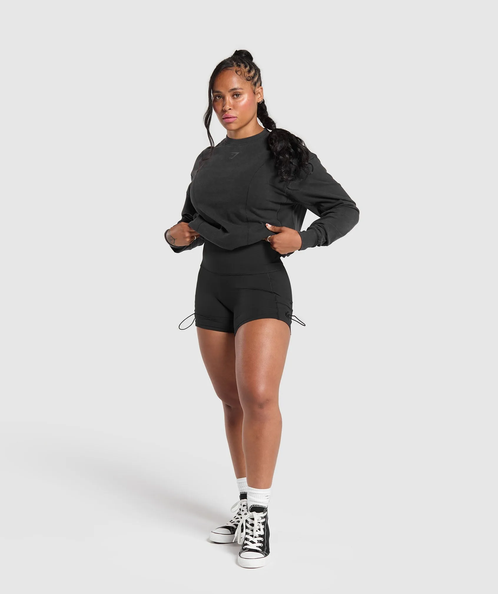 Gymshark Power Oversized Long Sleeve Top - Black sold by Gymshark product image thumbnail 4