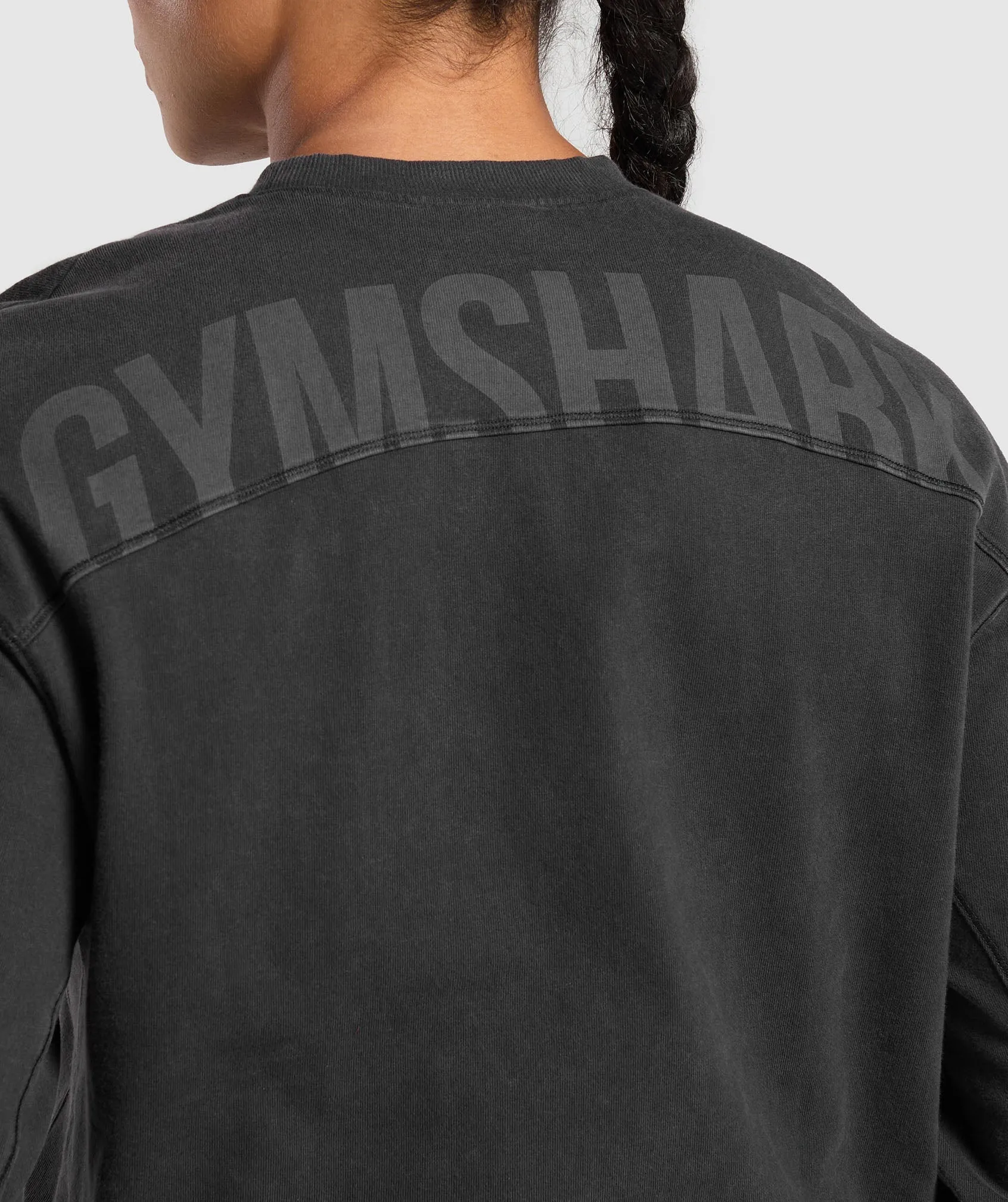 Gymshark Power Oversized Long Sleeve Top - Black sold by Gymshark product image thumbnail 5