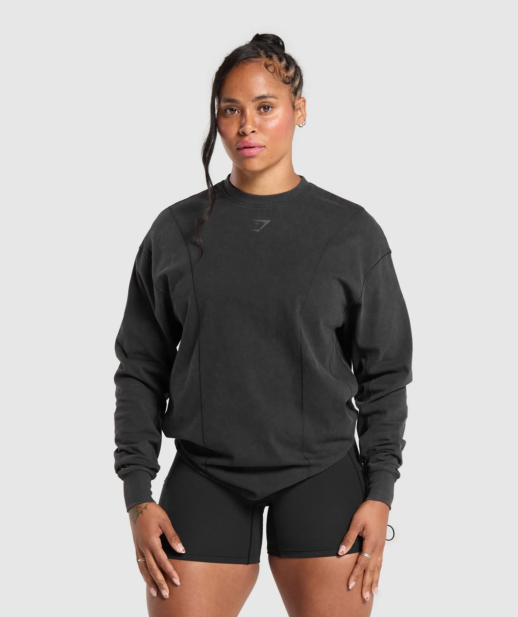 Gymshark Power Oversized Long Sleeve Top - Black sold by Gymshark product image thumbnail 2