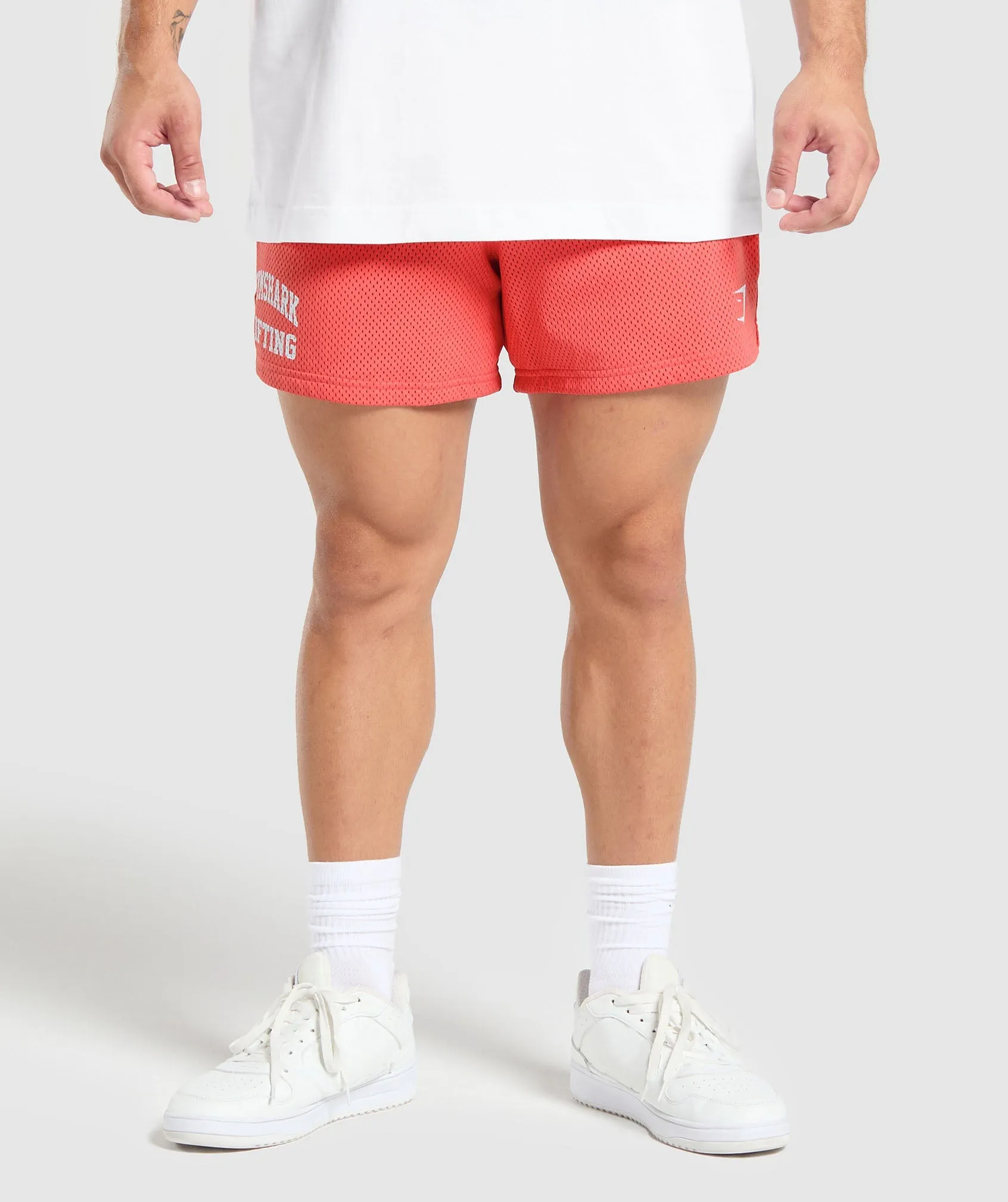 Gymshark Lifting Mesh 5" Shorts - Tropical Pink sold by Gymshark