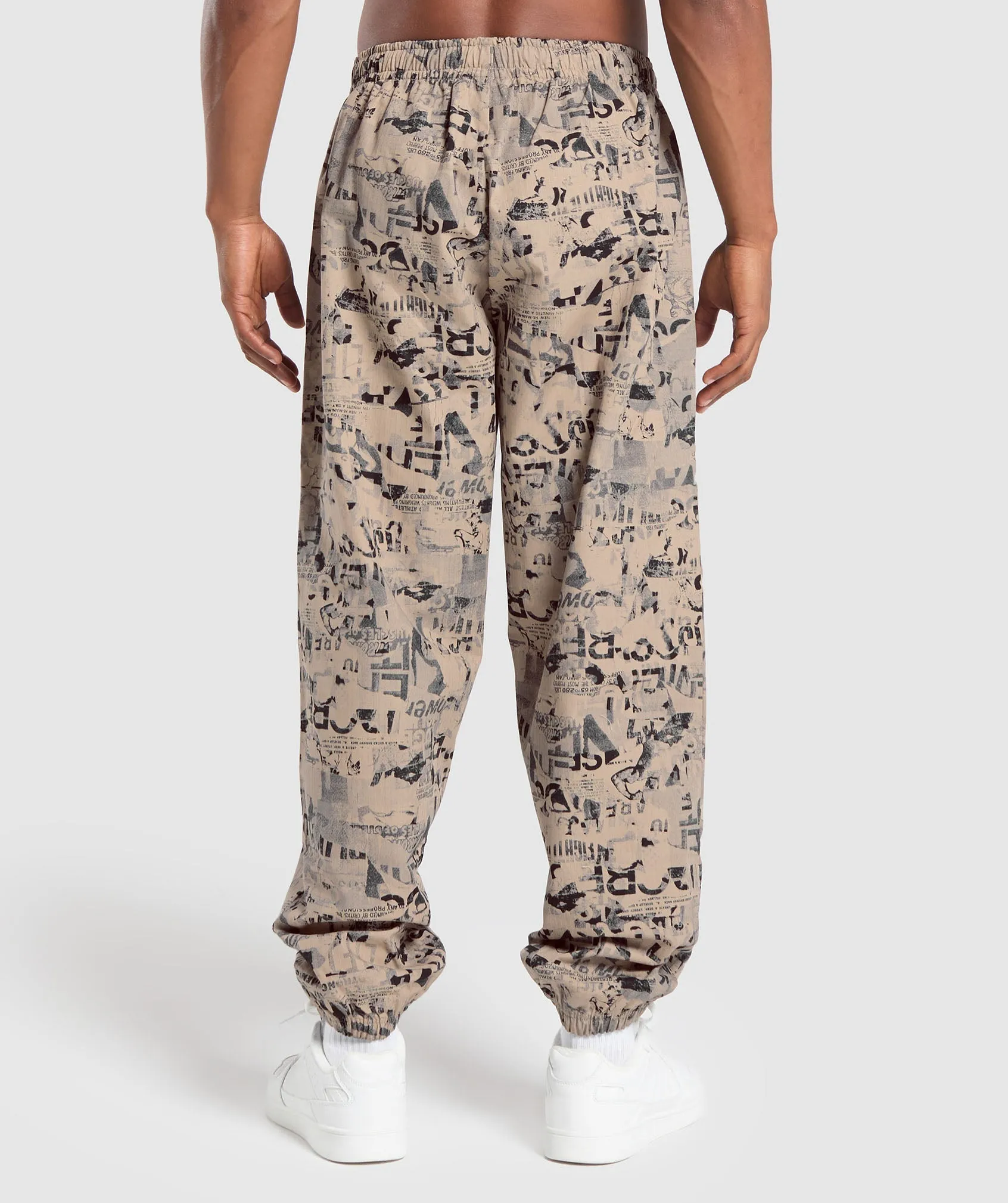 Gymshark Lifting Oversized Printed Woven Pants - Cement Brown sold by Gymshark product image thumbnail 2
