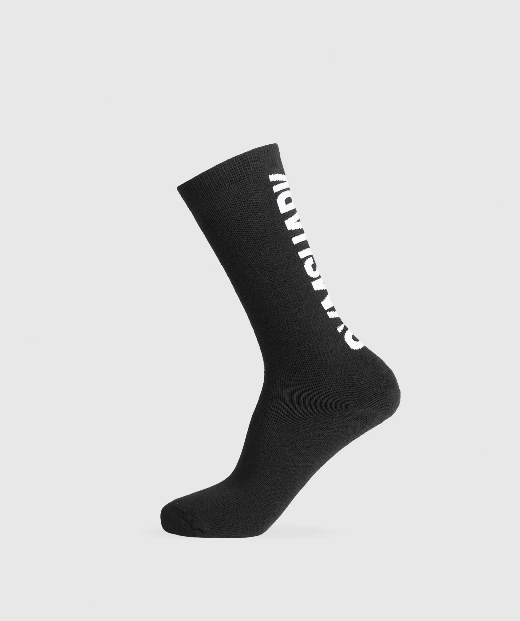 Gymshark Power Crew Sock - Black sold by Gymshark