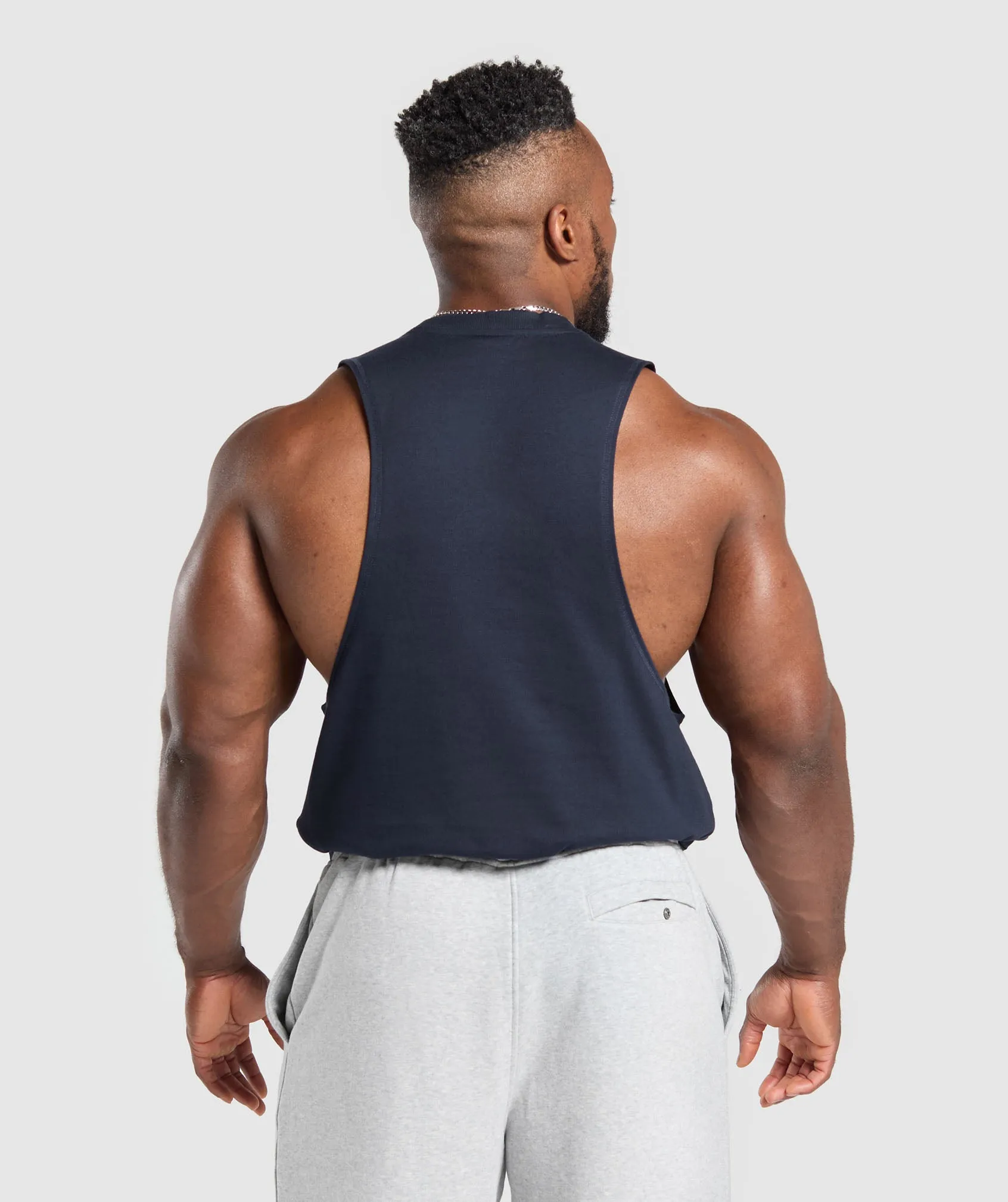 Gymshark Premium Lifting Drop Arm Tank - Heavy Blue sold by Gymshark product image thumbnail 2