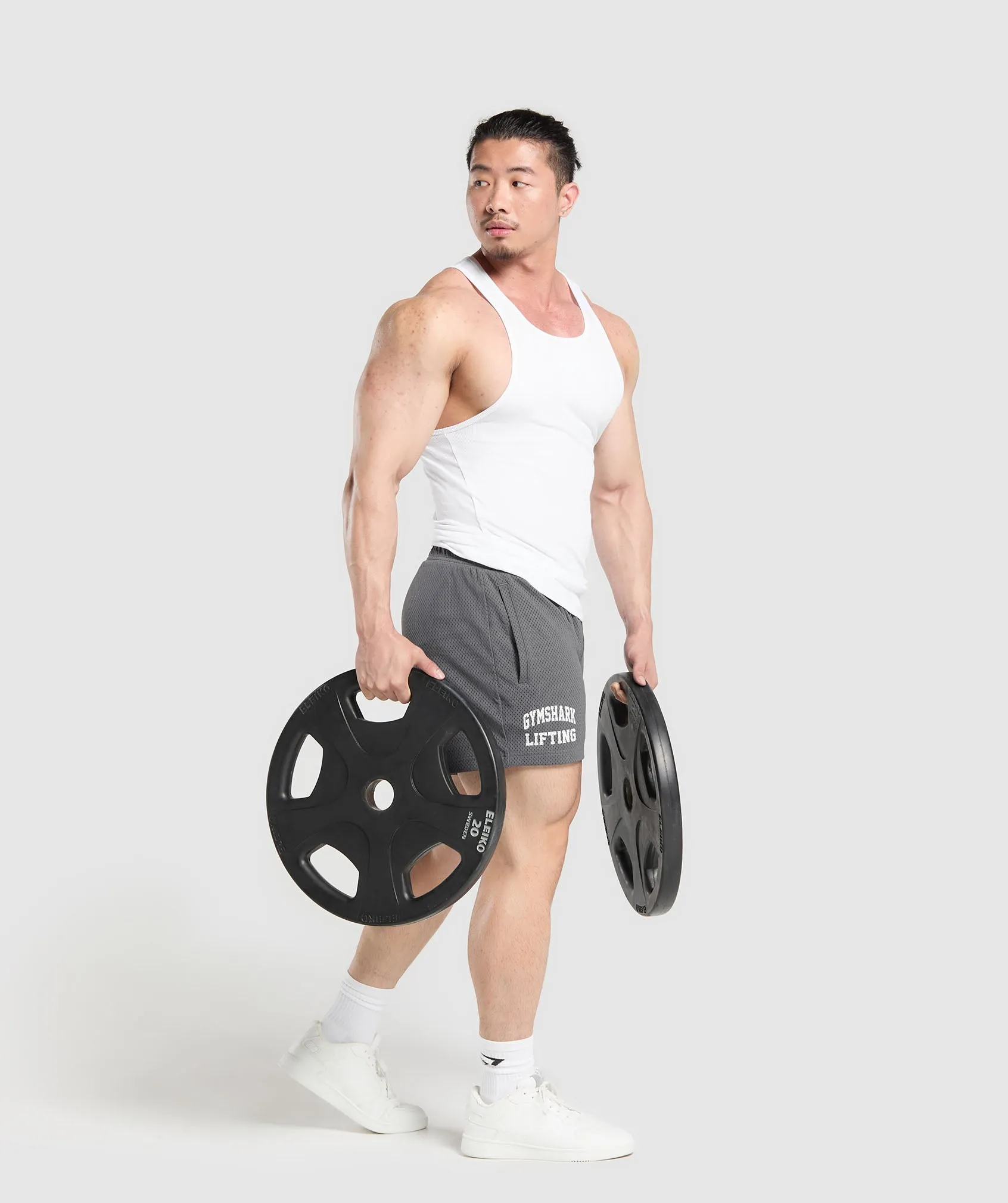 Gymshark Lifting Mesh 5" Shorts - Pitch Grey sold by Gymshark product image thumbnail 5