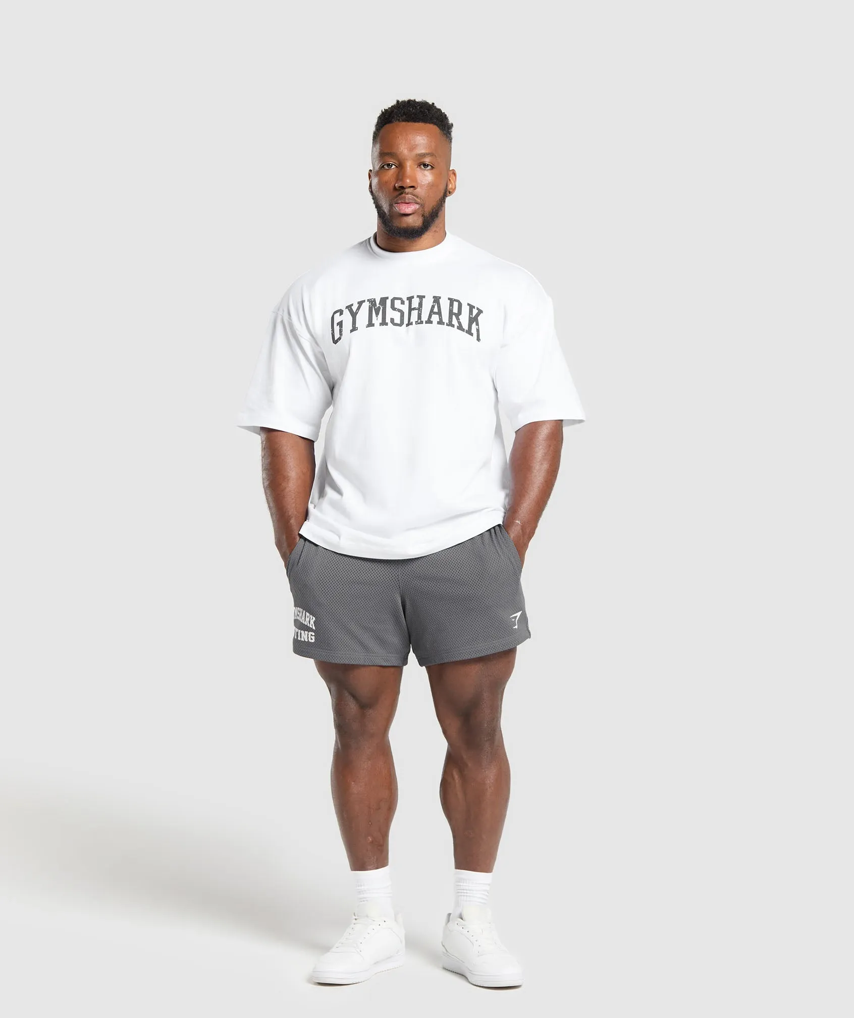 Gymshark Lifting Mesh 5" Shorts - Pitch Grey sold by Gymshark product image thumbnail 4