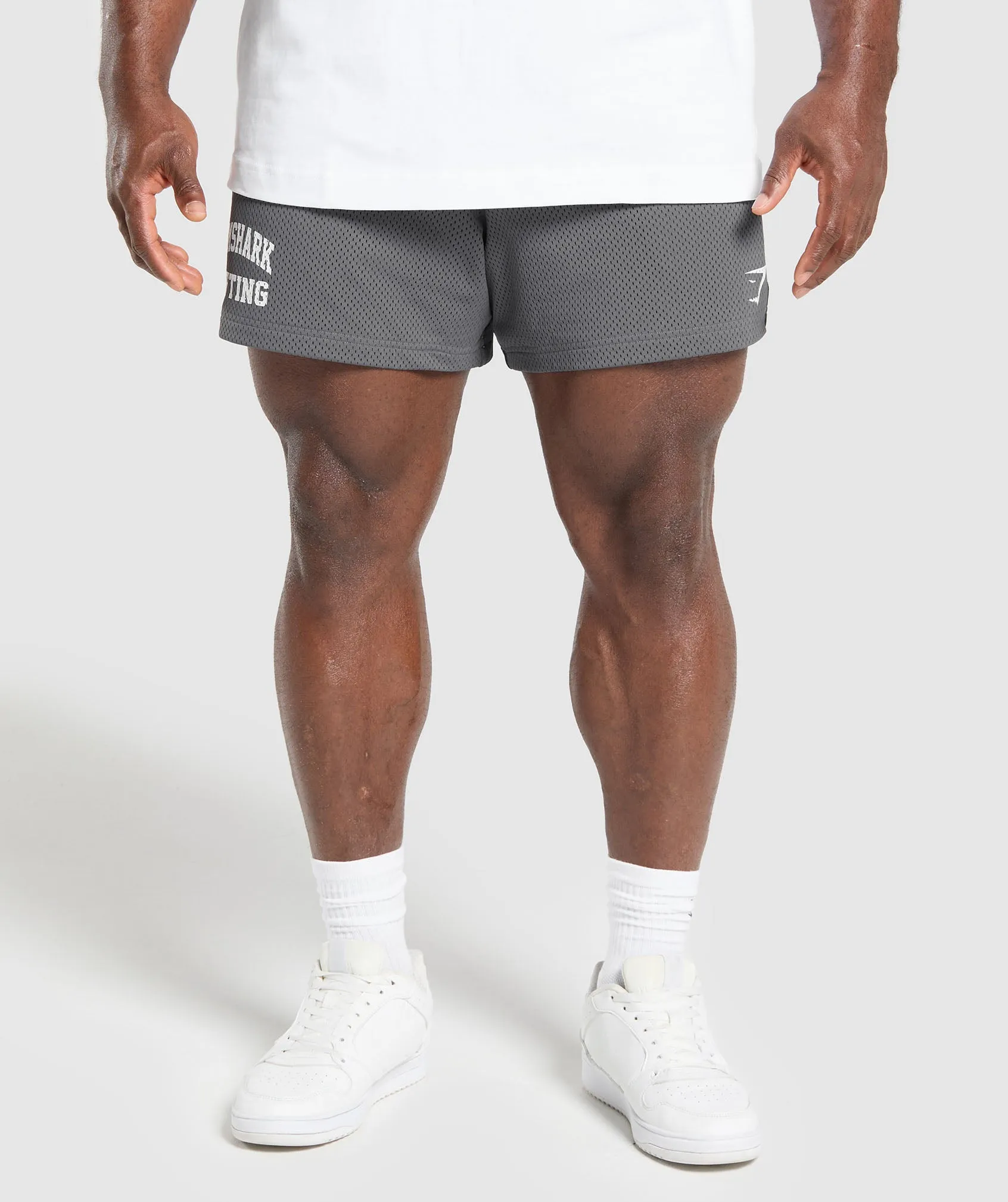 Gymshark Lifting Mesh 5" Shorts - Pitch Grey sold by Gymshark