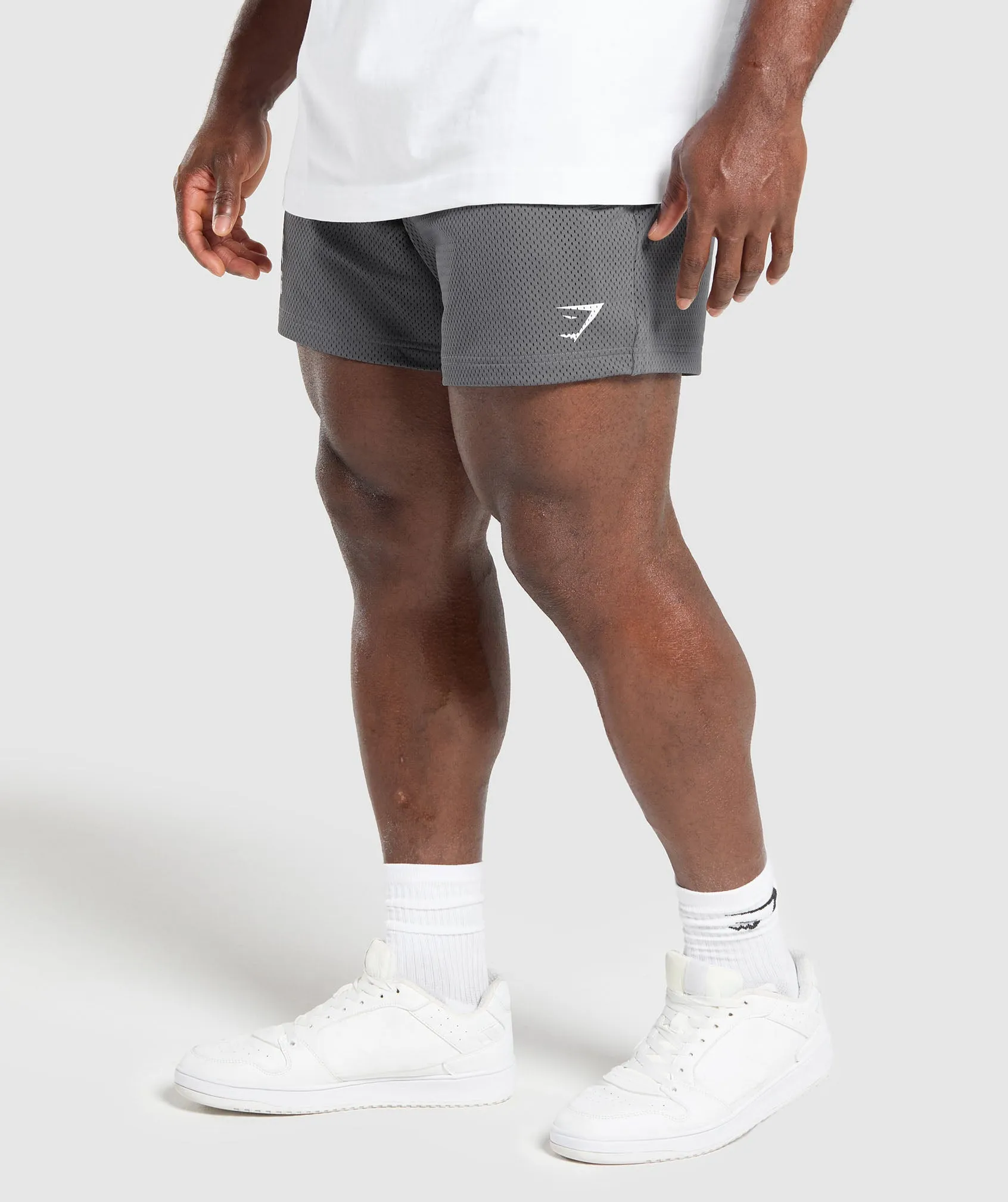 Gymshark Lifting Mesh 5" Shorts - Pitch Grey sold by Gymshark product image thumbnail 2