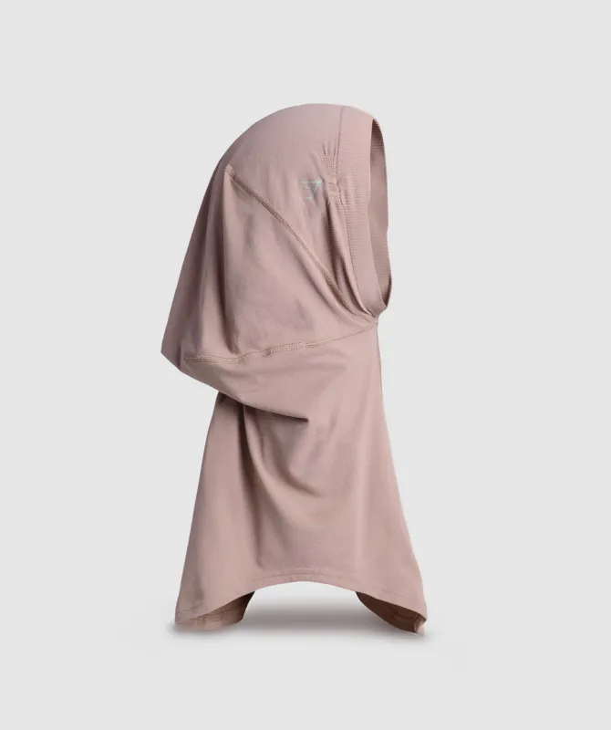 Gymshark Seamless Sports Hijab - Powder Mauve sold by Gymshark