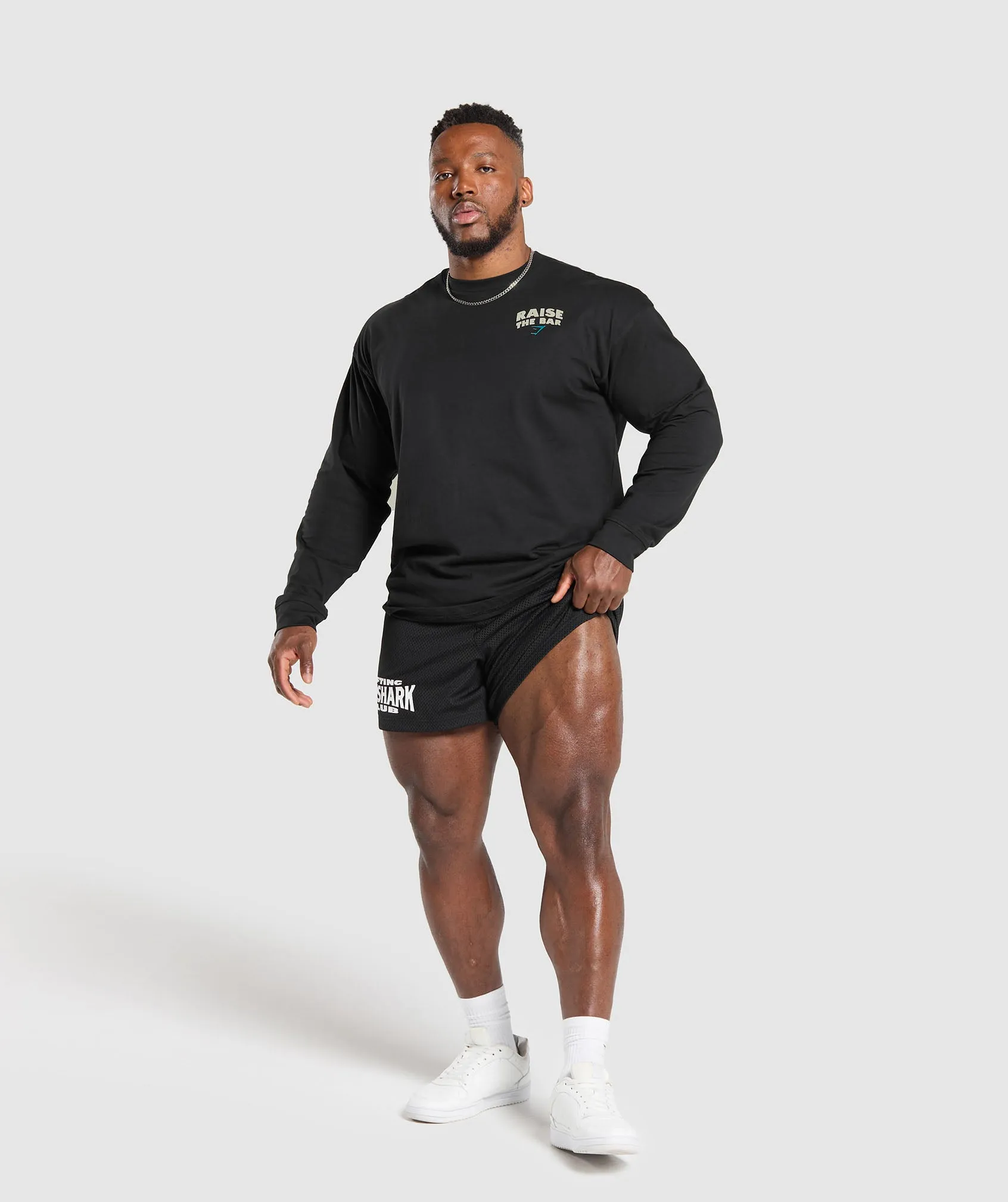 Gymshark Raise The Bar Long Sleeve T-Shirt - Black sold by Gymshark product image thumbnail 4