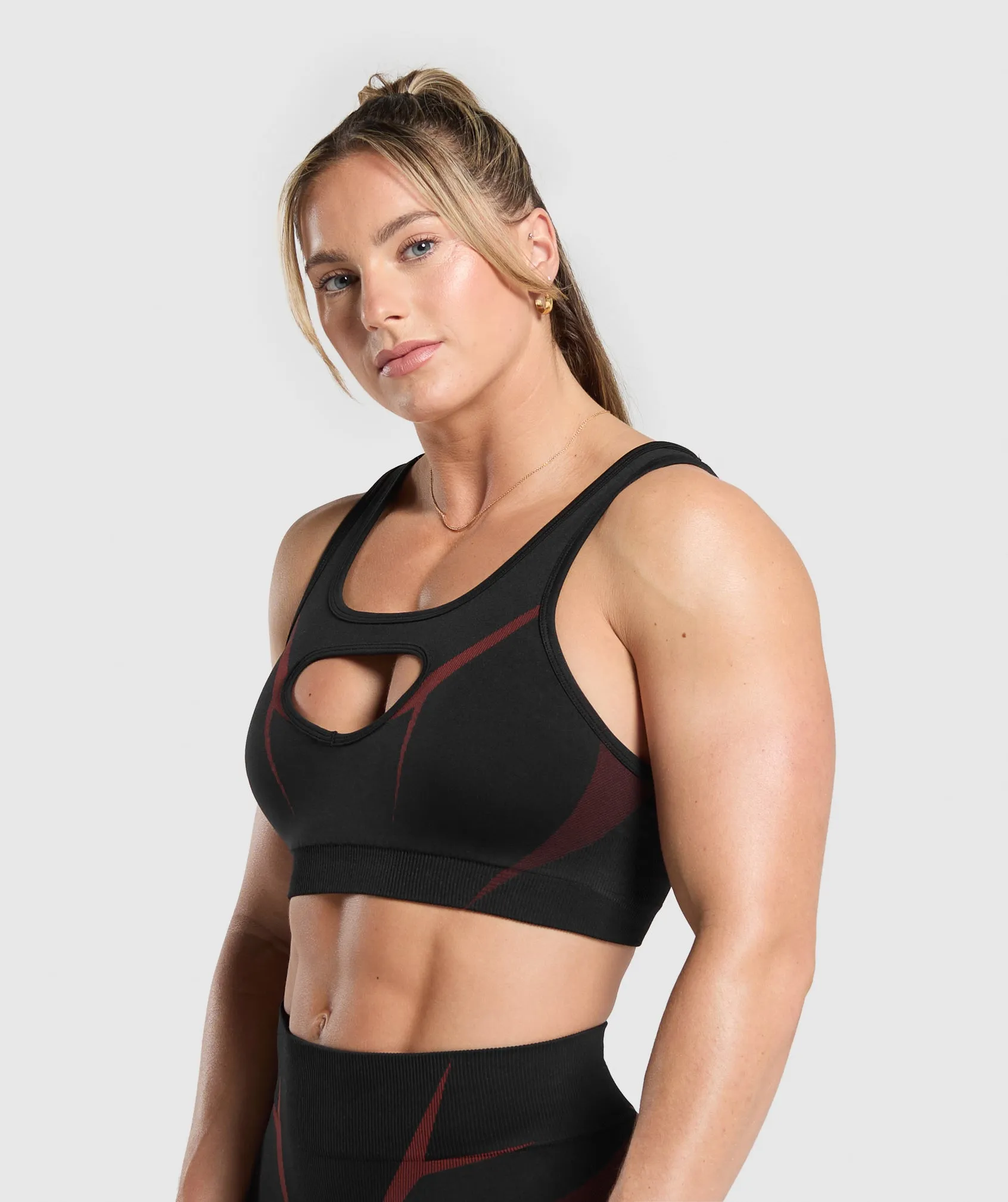 Gymshark Apex Lift Sports Bra - Black/Reps Red sold by Gymshark product image thumbnail 3