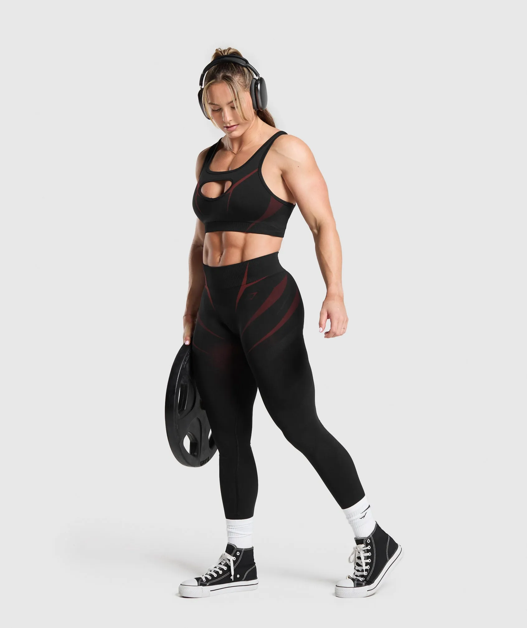 Gymshark Apex Lift Sports Bra - Black/Reps Red sold by Gymshark product image thumbnail 4